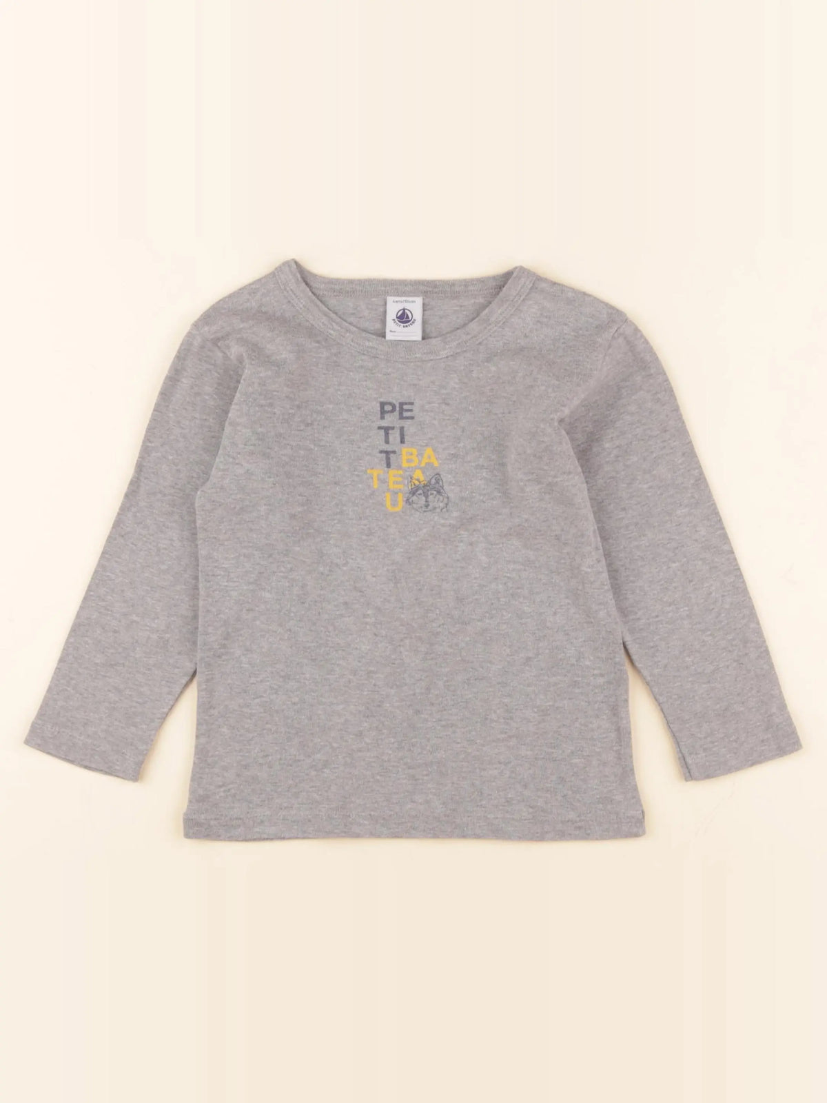 Petit Bateau - tee-shirt gris - 4 ans