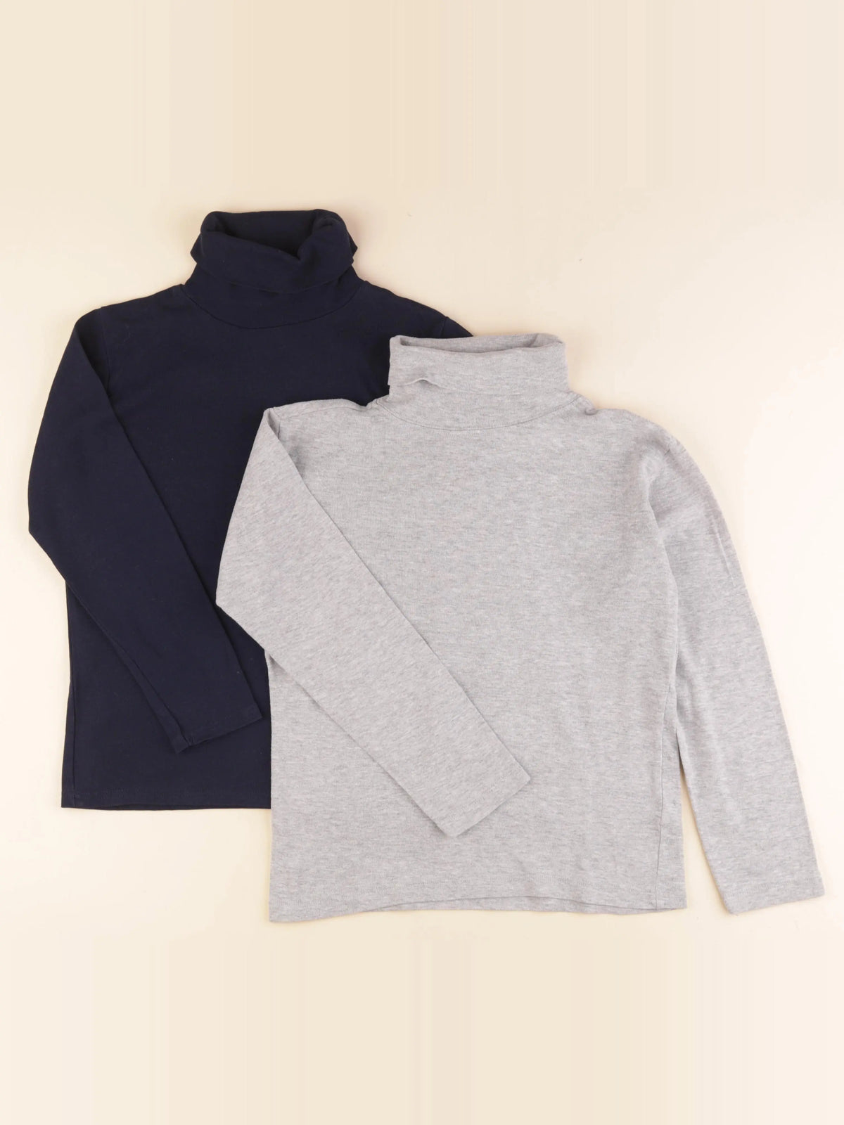 Vertbaudet - lot de 2 sous-pulls bleu, gris - 10 ans
