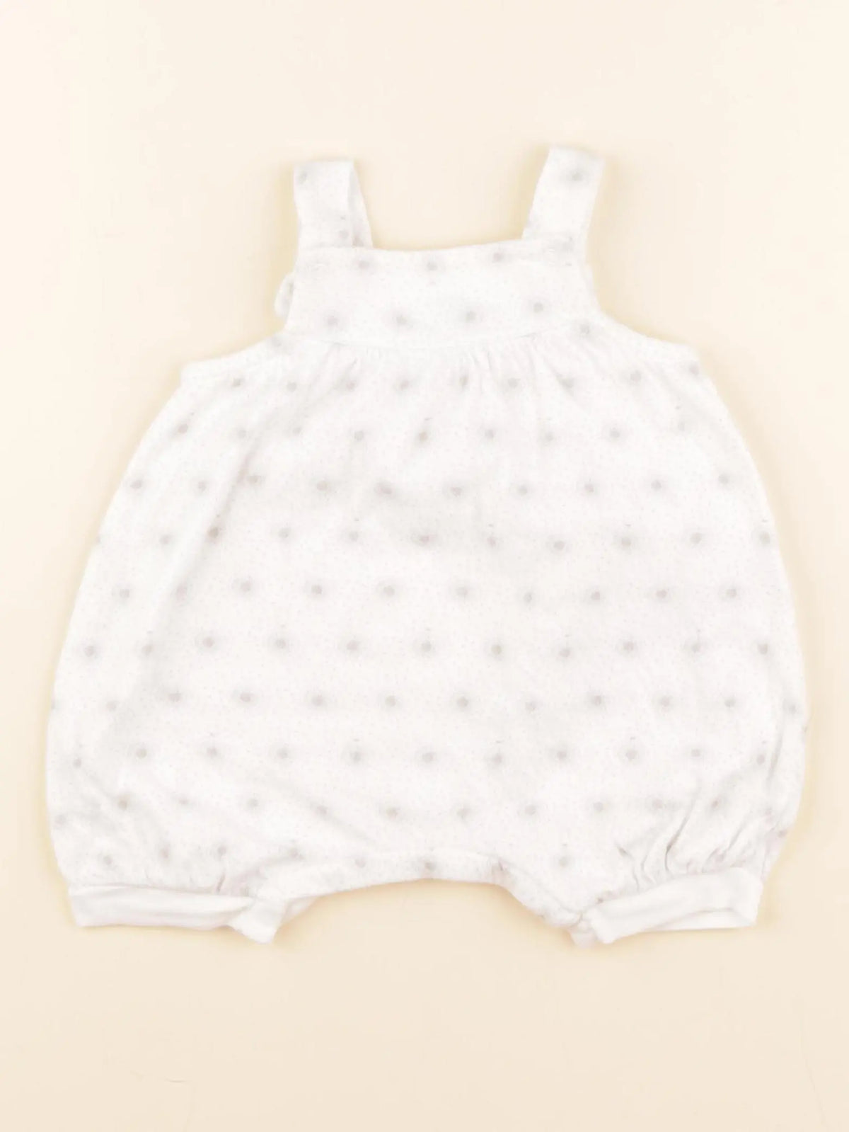 Petit Bateau - salopette blanc - 6 mois