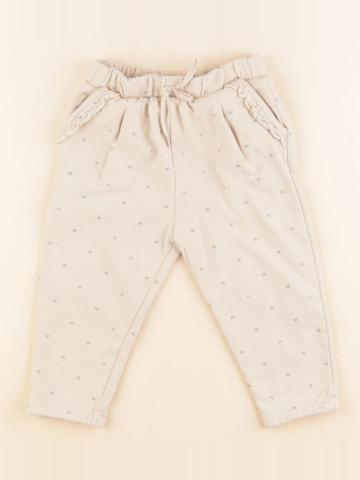 Vertbaudet - pantalon beige, argent - 24 mois