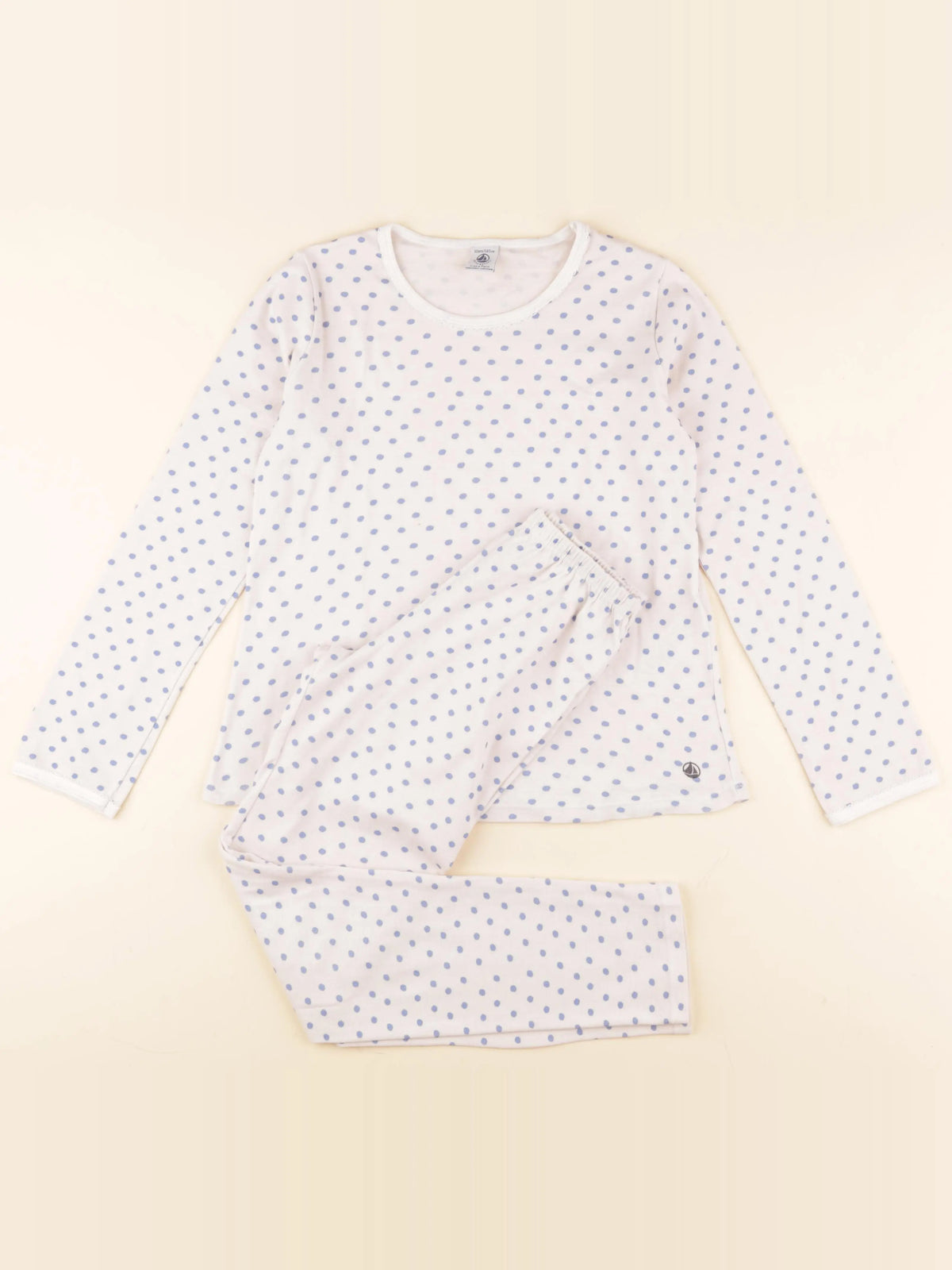 Petit Bateau - pyjama coton bleu - 10 ans