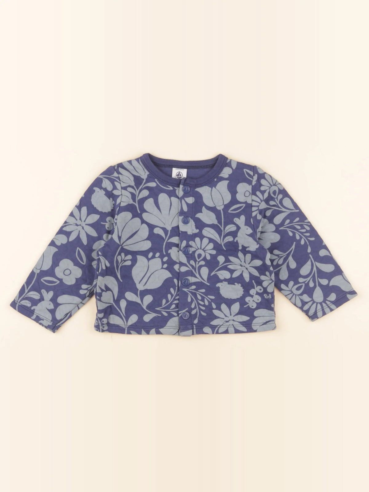 Petit Bateau - sweat bleu - 24 mois