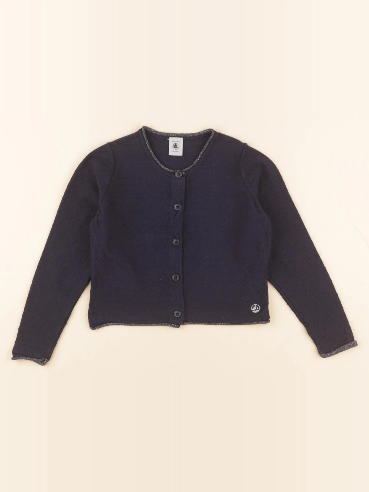 Petit Bateau - gilet bleu - 5 ans