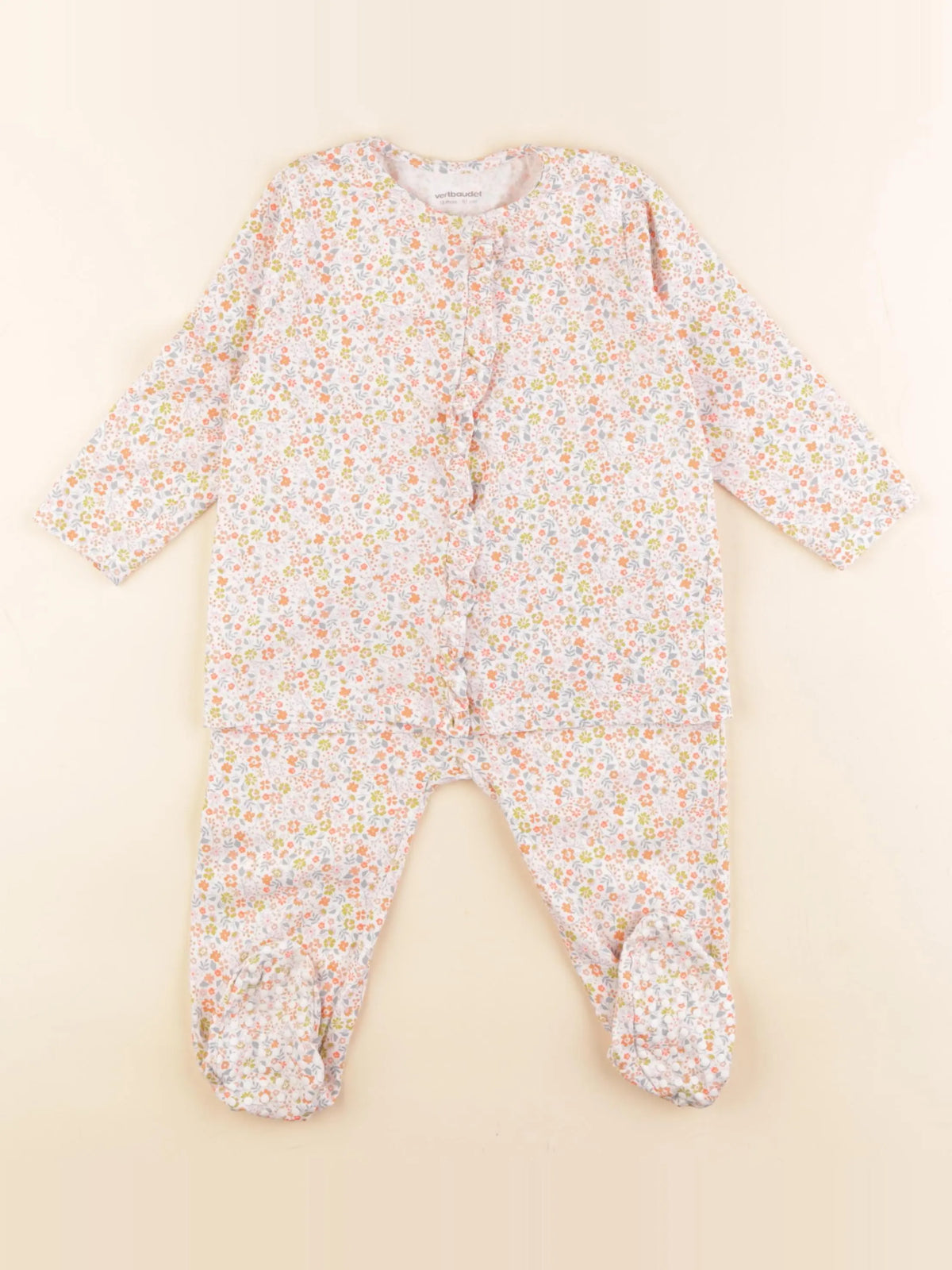 Vertbaudet - pyjama coton multicolore - 18 mois