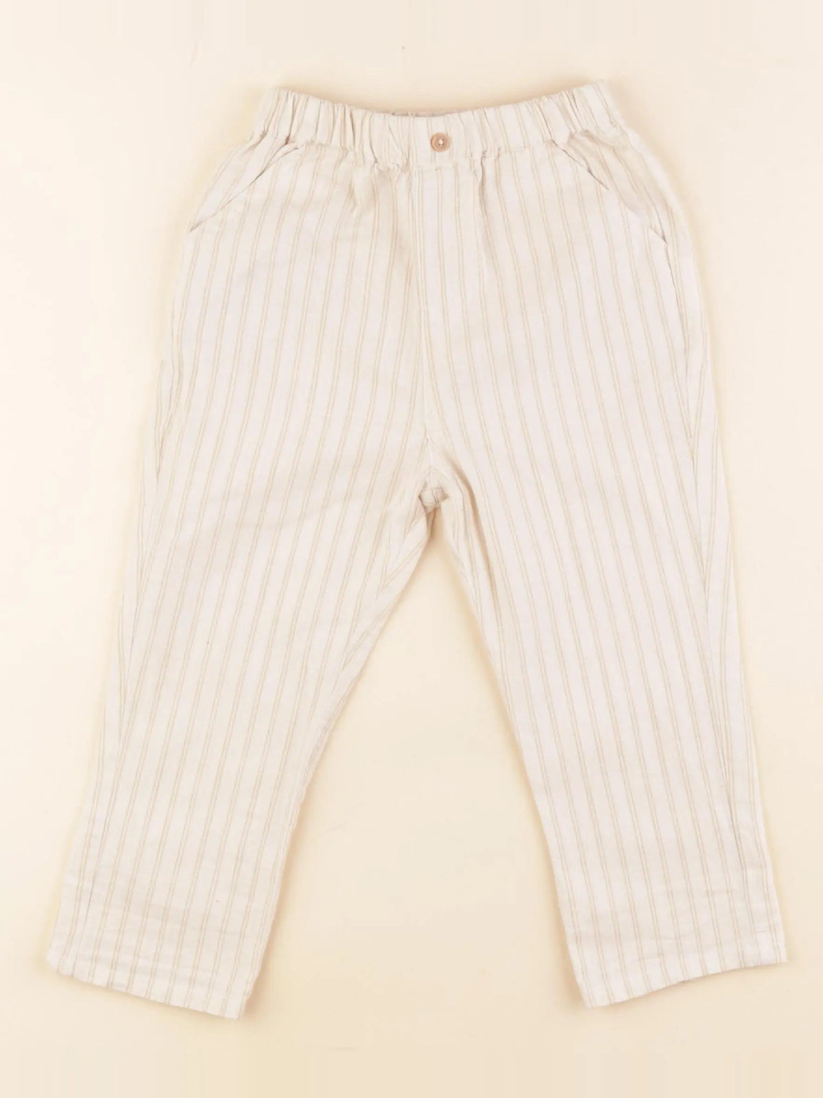 Vertbaudet - pantalon beige - 24 mois
