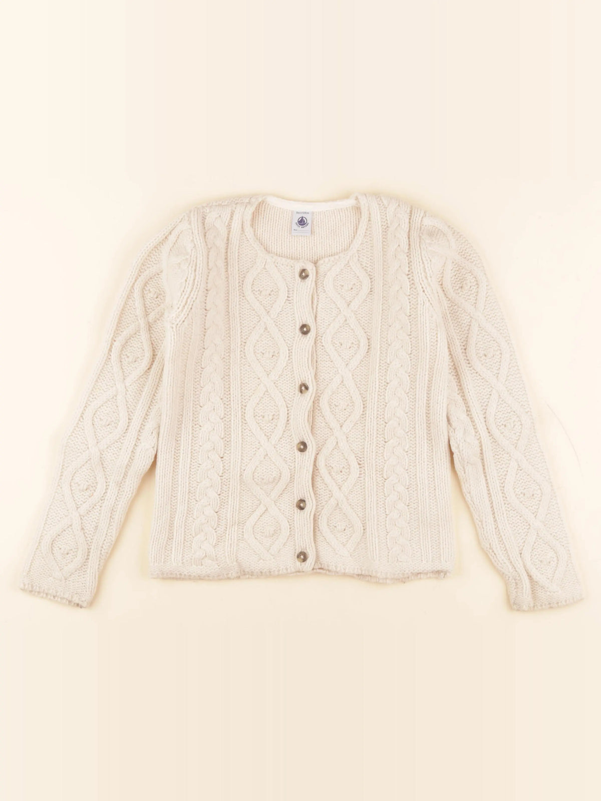 Petit Bateau - gilet beige - 8 ans