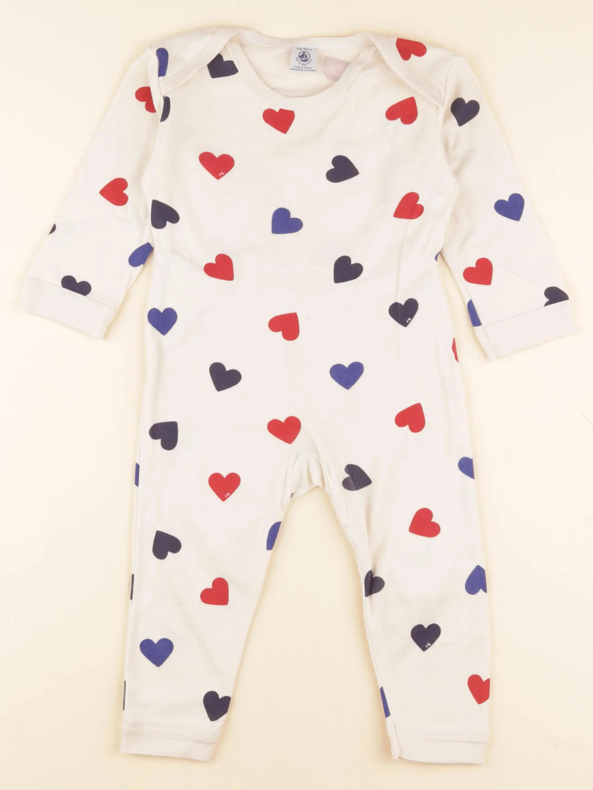 Petit Bateau - pyjama coton beige, multicolore - 24 mois
