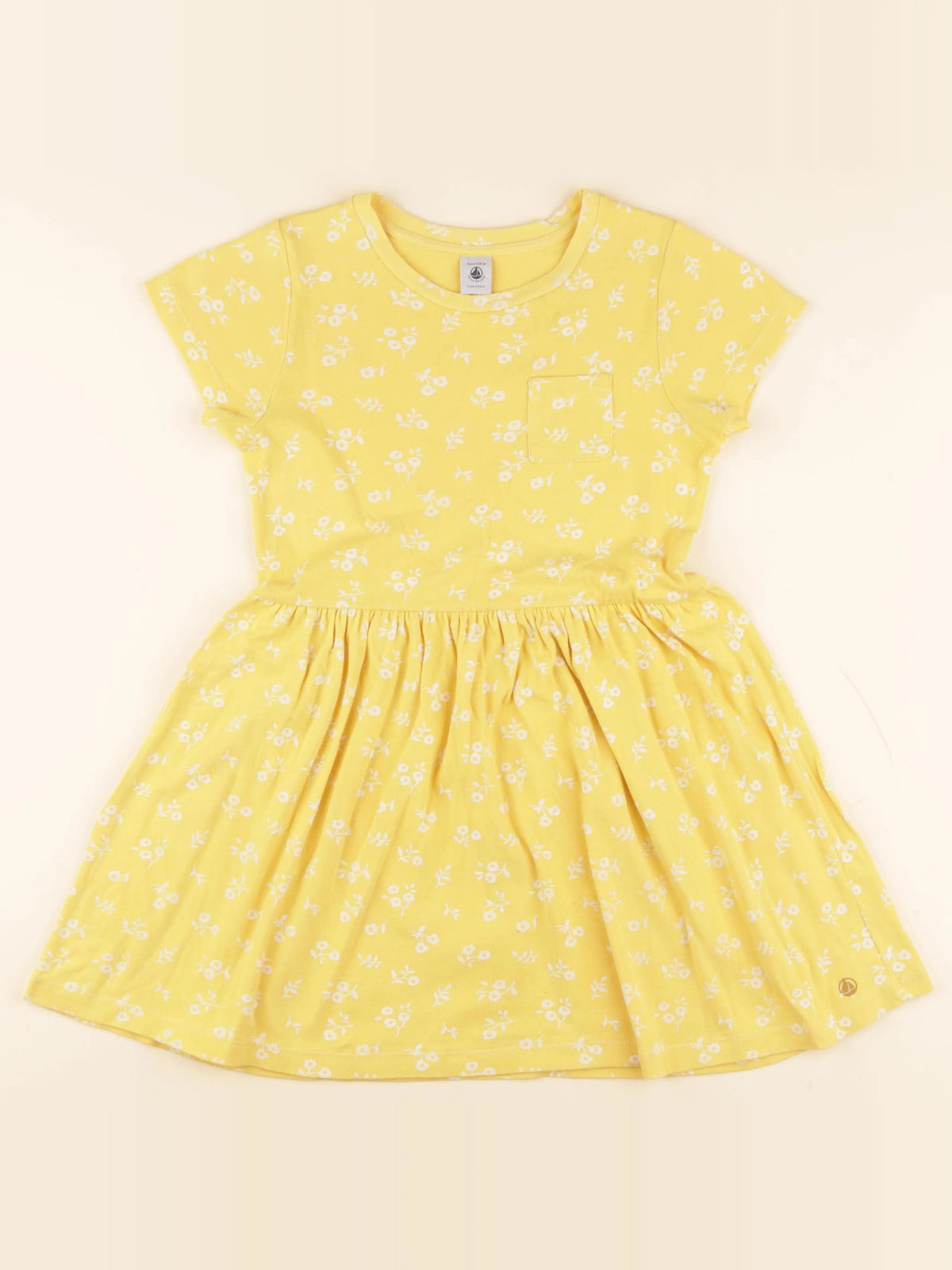 Petit Bateau - robe jaune - 8 ans