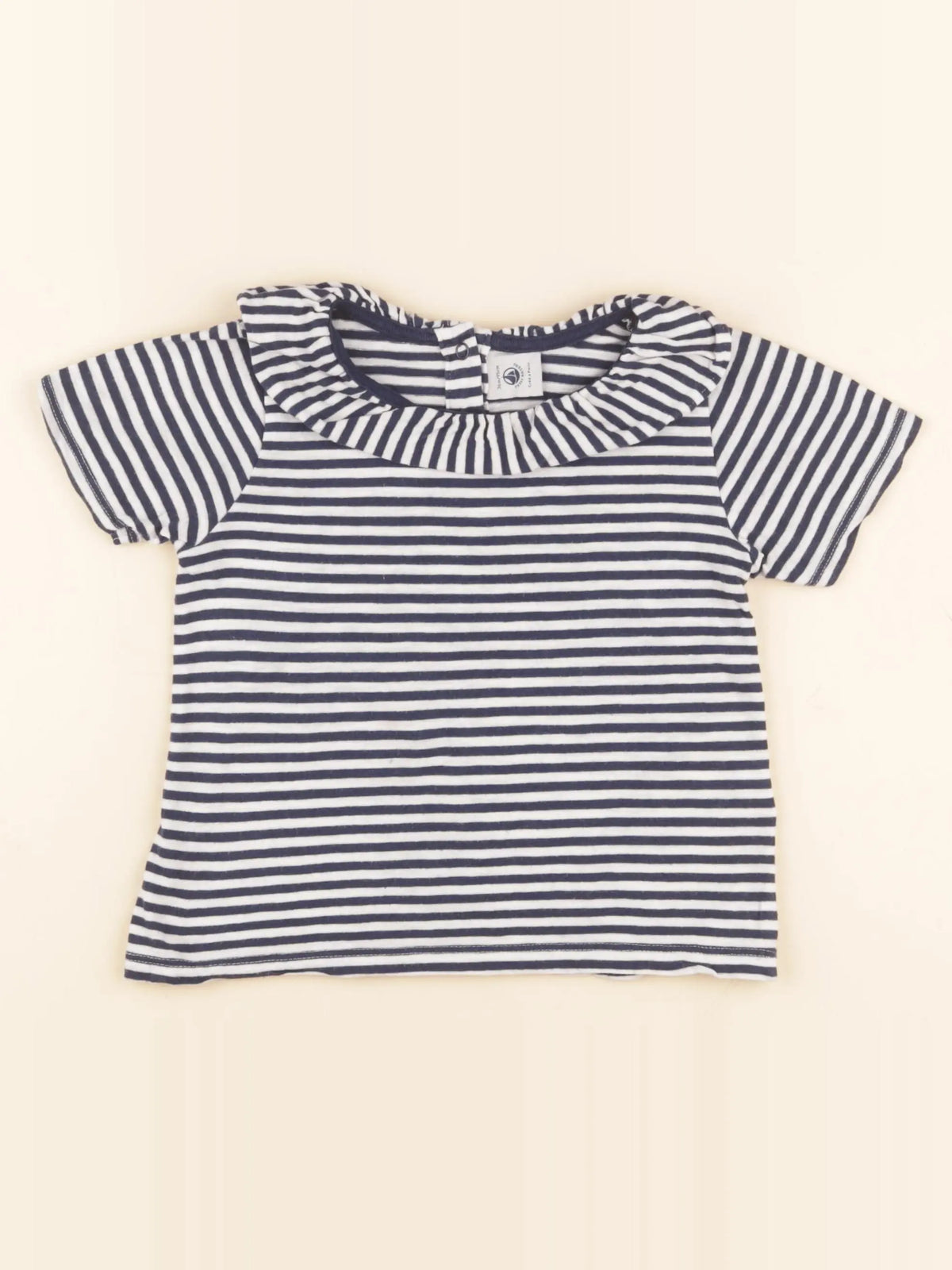 Petit Bateau - tee-shirt bleu, blanc - 36 mois