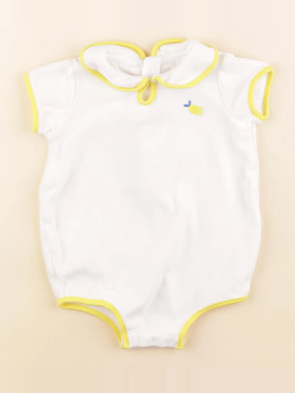 Jacadi - combinaison blanc, jaune - 6 mois