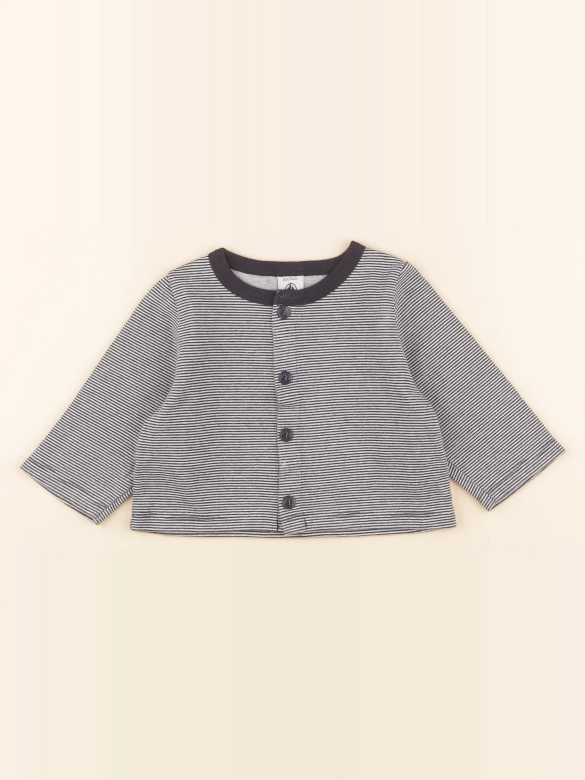Petit Bateau - gilet bleu - 12 mois