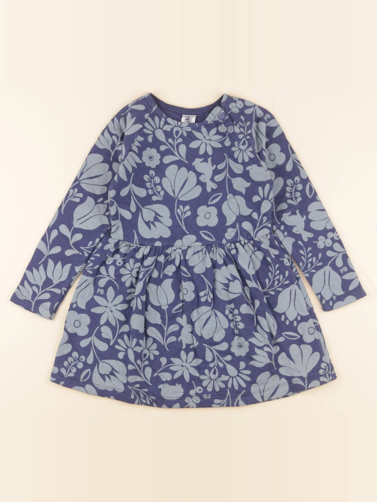 Petit Bateau - robe bleu - 6 ans