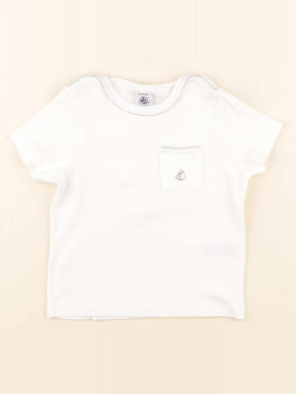Petit Bateau - tee-shirt blanc - 18 mois