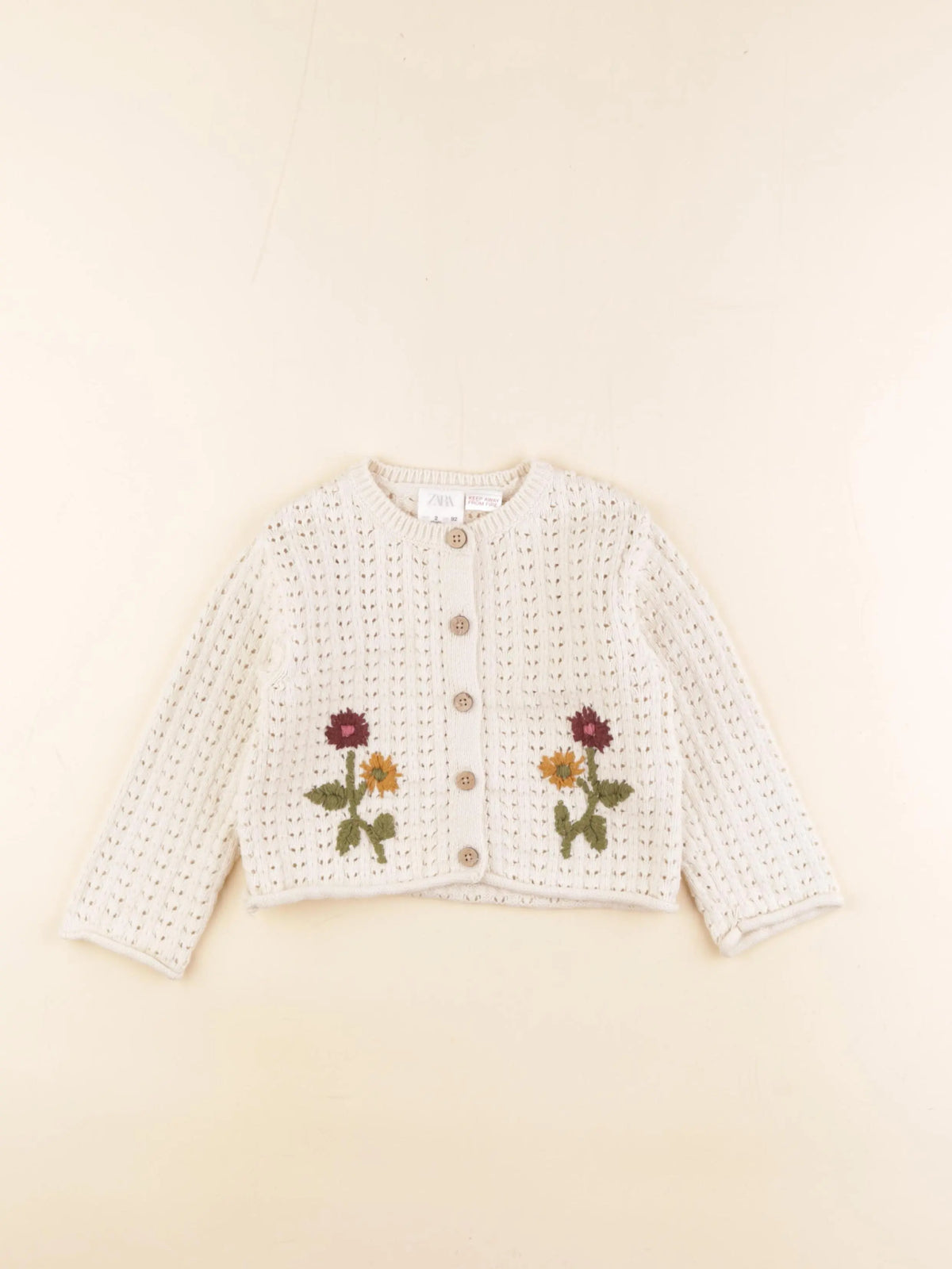 Zara - gilet beige - 2 ans