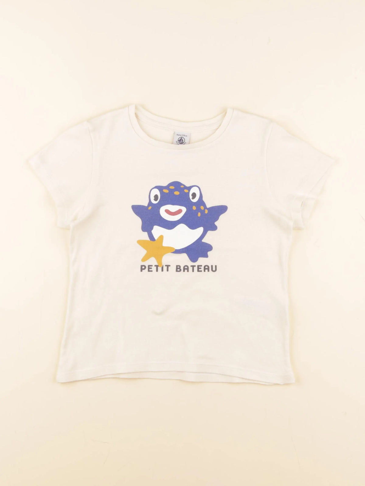 Petit Bateau - tee-shirt beige - 8 ans