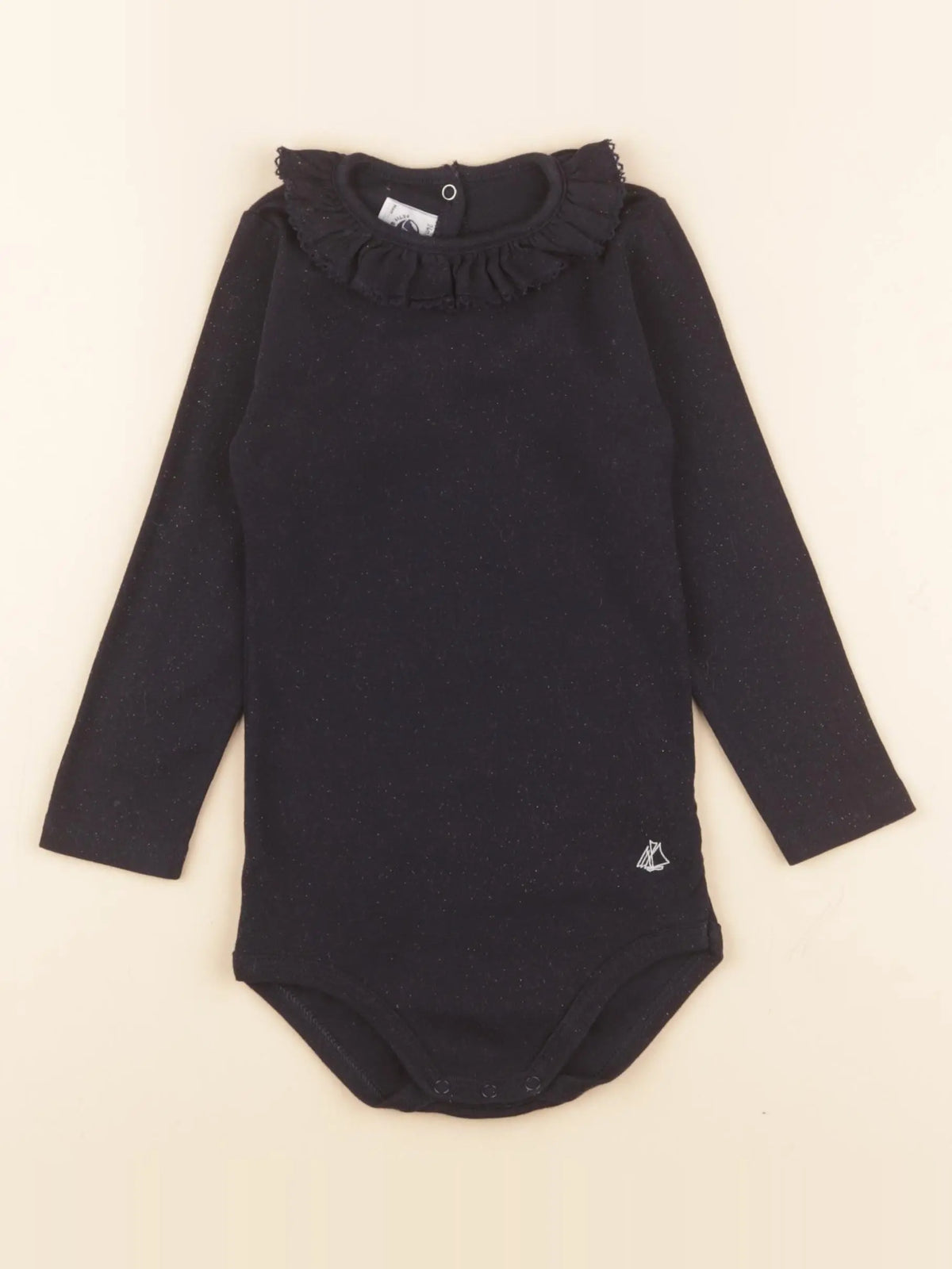 Petit Bateau - body à col bleu - 24 mois