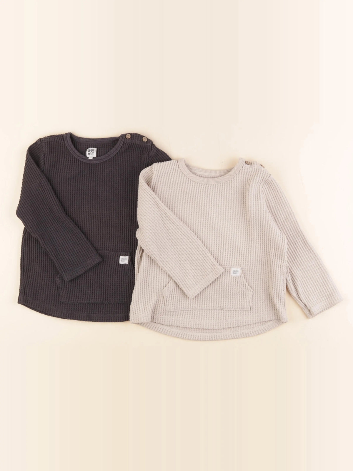 La Redoute - lot de 2 tee-shirts beige - 4 ans