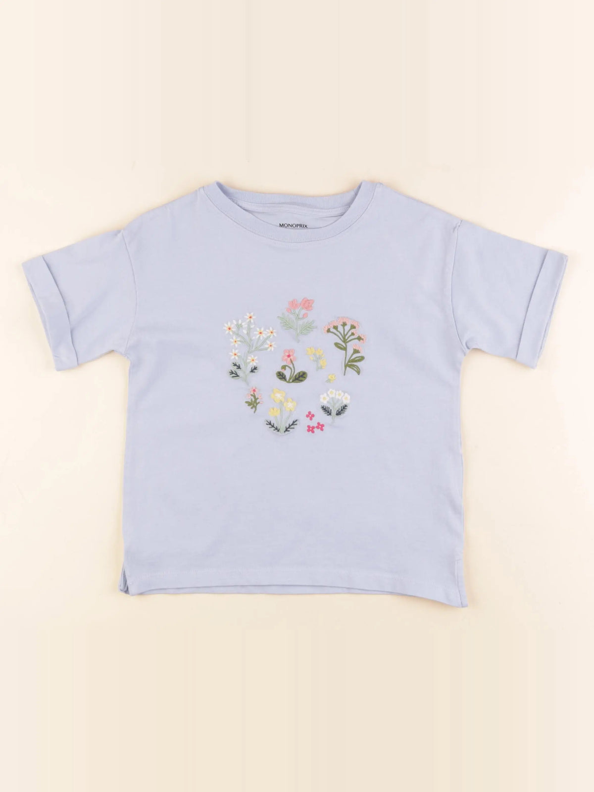 Monoprix - tee-shirt bleu - 6 ans