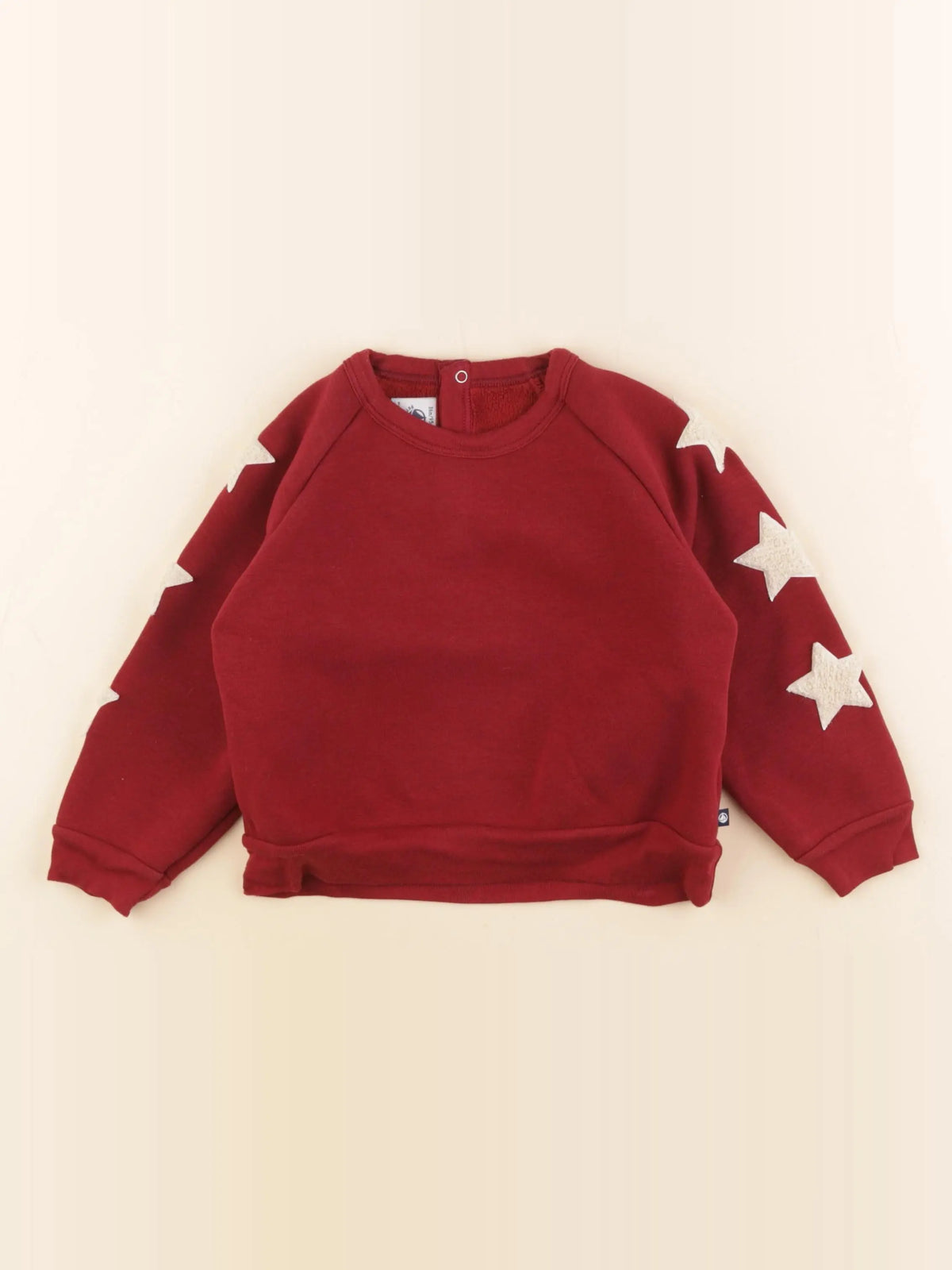Petit Bateau - sweat rouge - 36 mois