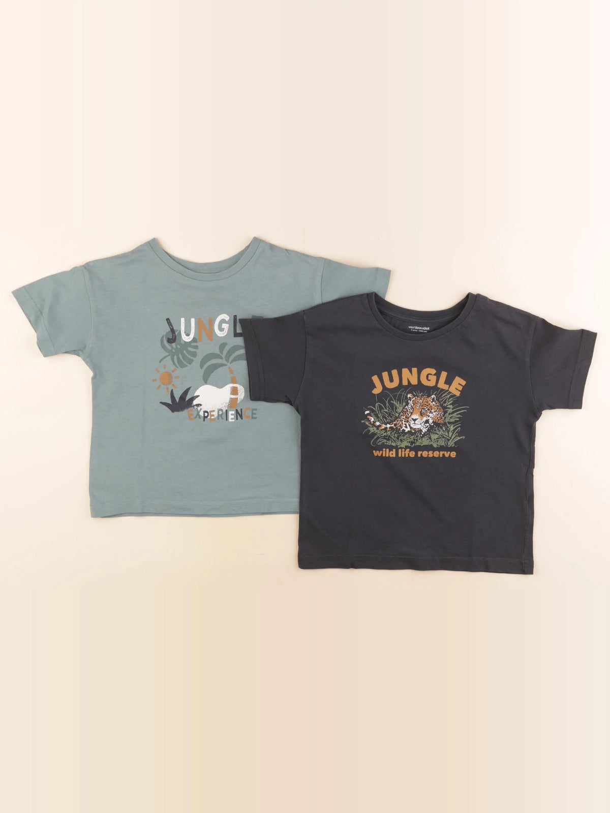 Vertbaudet - lot de 2 tee-shirts vert - 4 ans