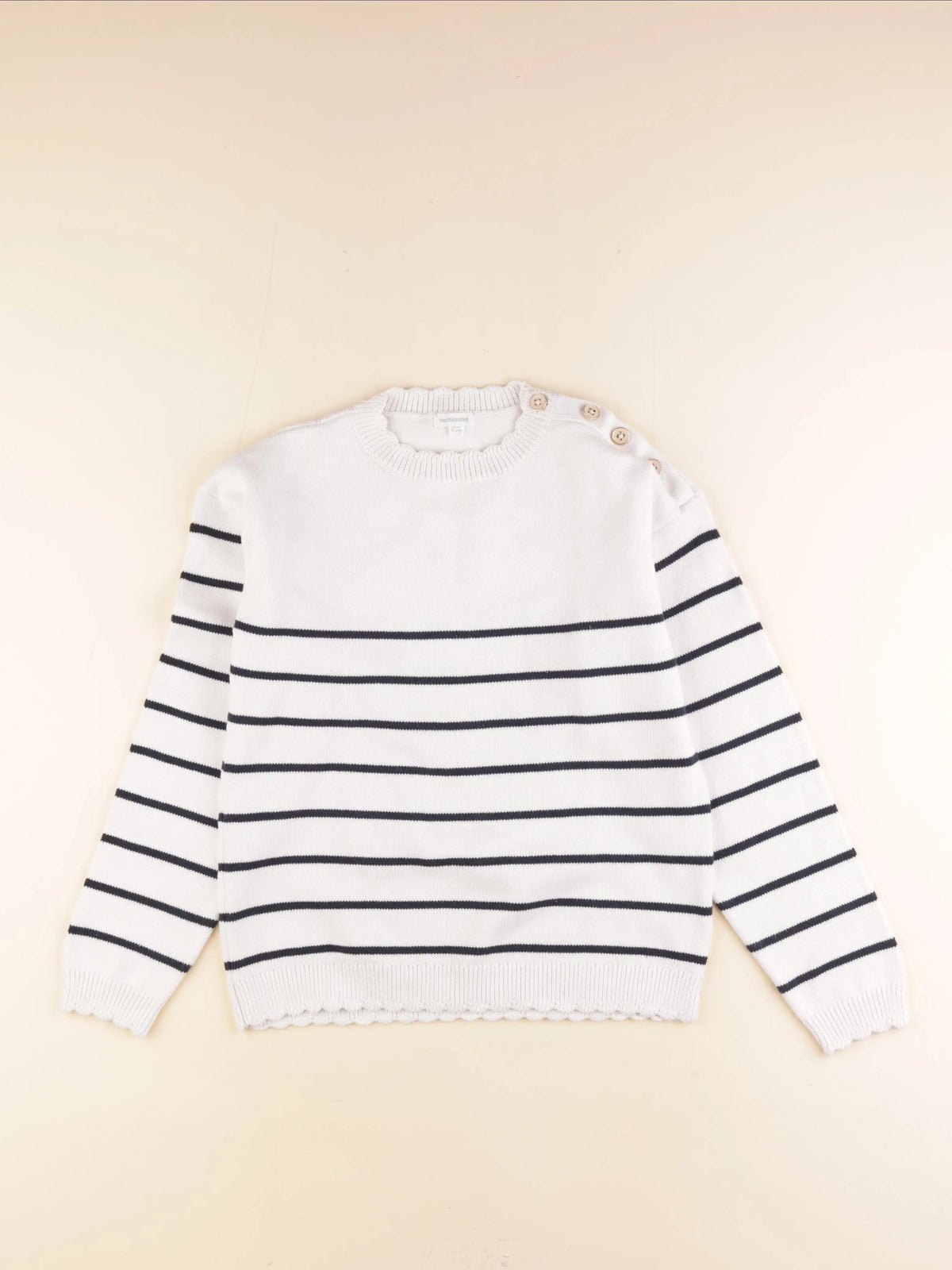 Vertbaudet - pull blanc - 12 ans