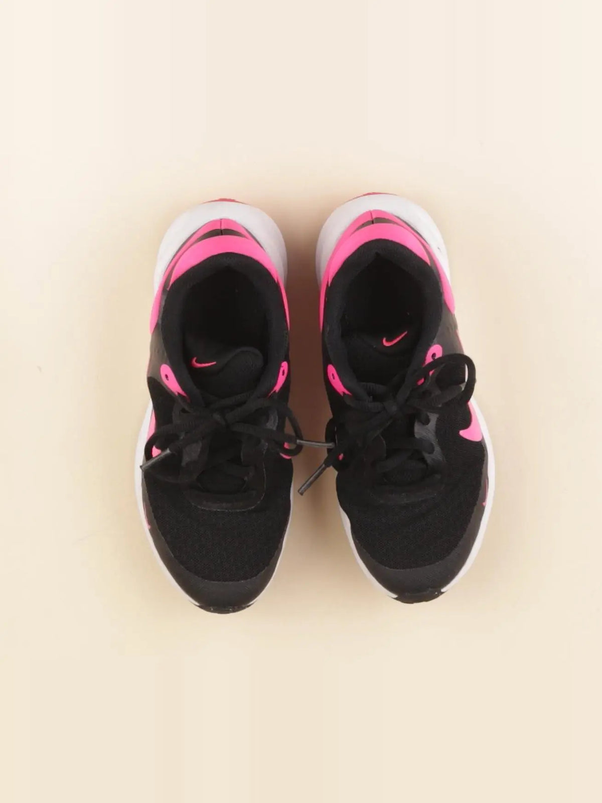 Nike - tennis à scratch/ lacets noir, rose - pointure 32