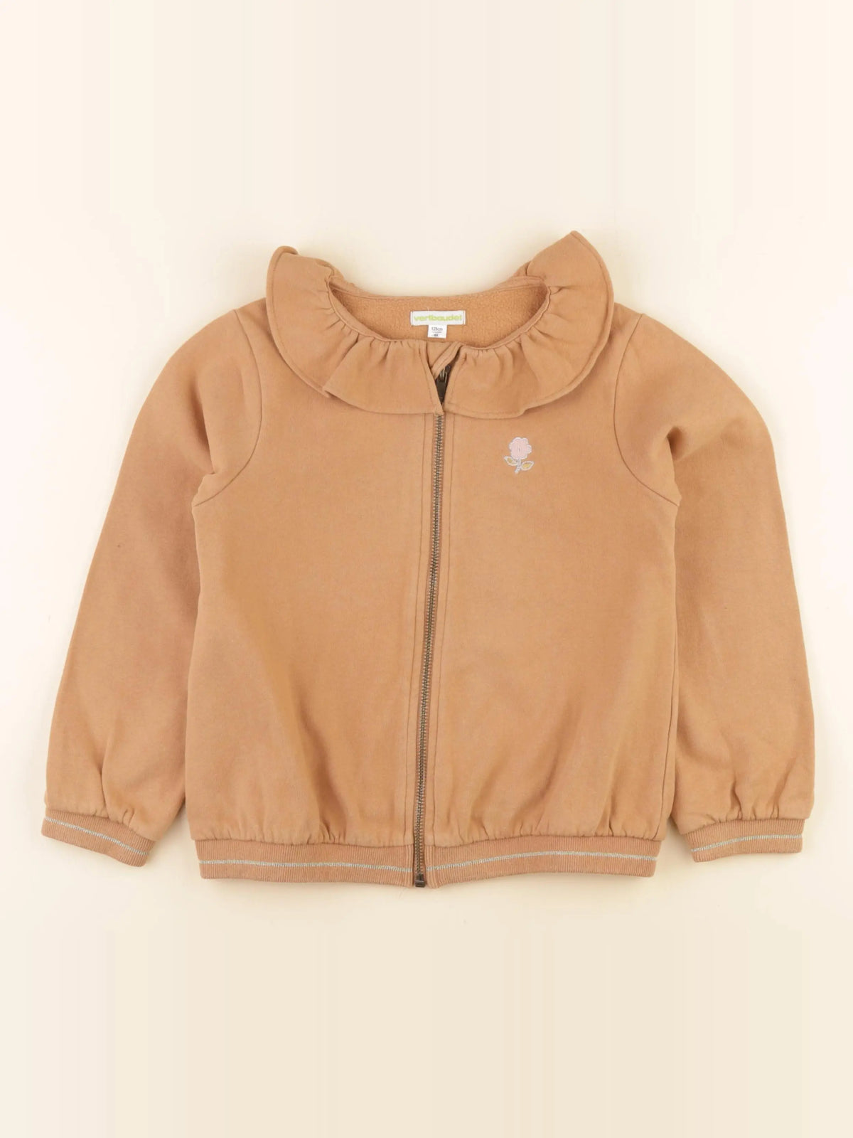 Vertbaudet - sweat marron - 8 ans