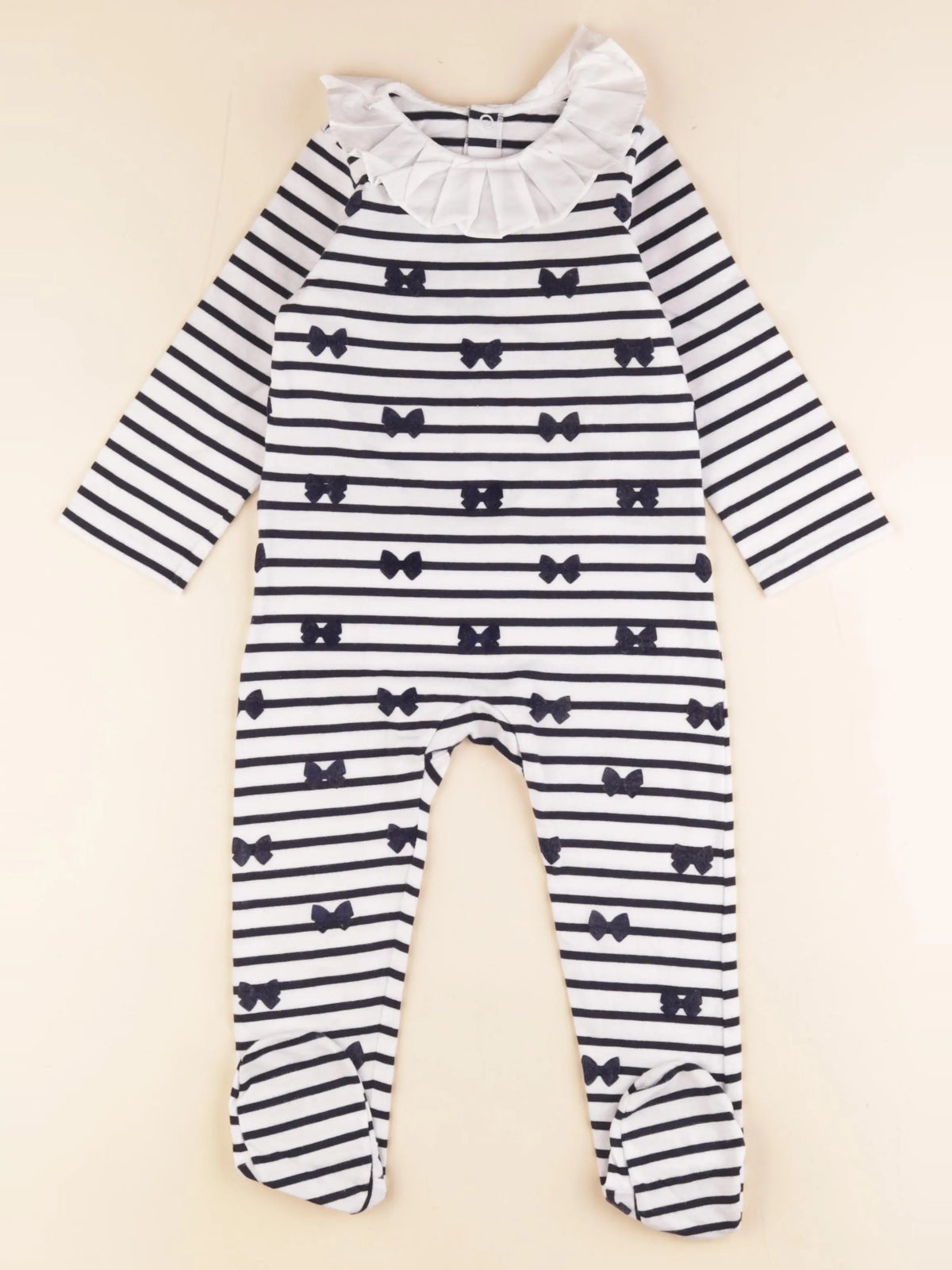 Jacadi - pyjama coton bleu, blanc - 24 mois