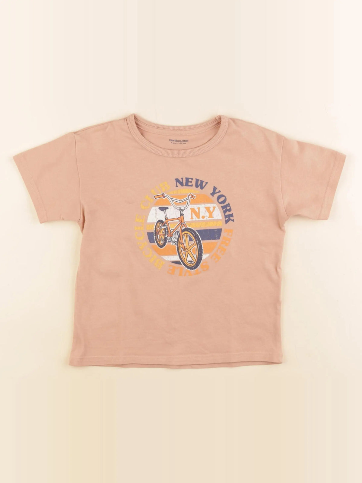 Vertbaudet - tee-shirt marron - 4 ans