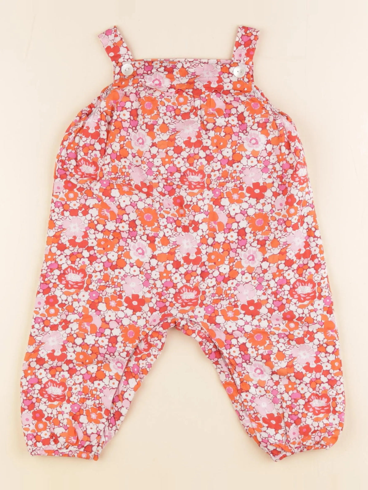 Jacadi - combinaison doublé, liberty multicolore - 12 mois