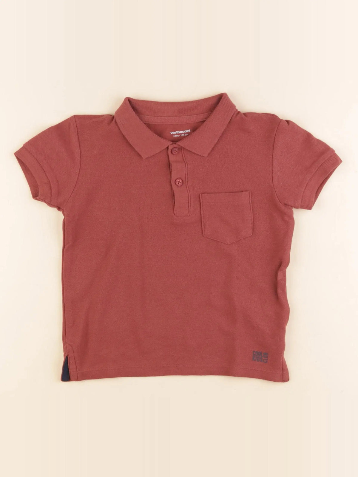Vertbaudet - polo marron - 4 ans