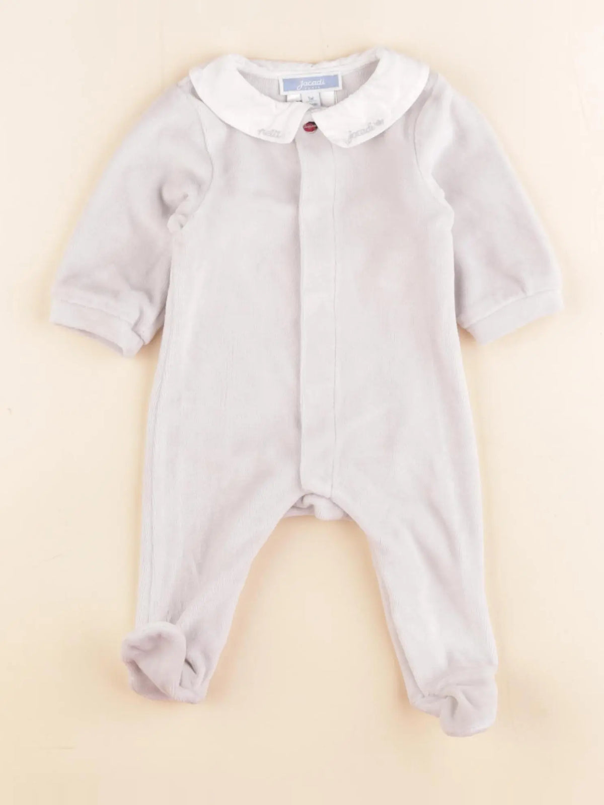 Jacadi - pyjama velours gris - 1 mois