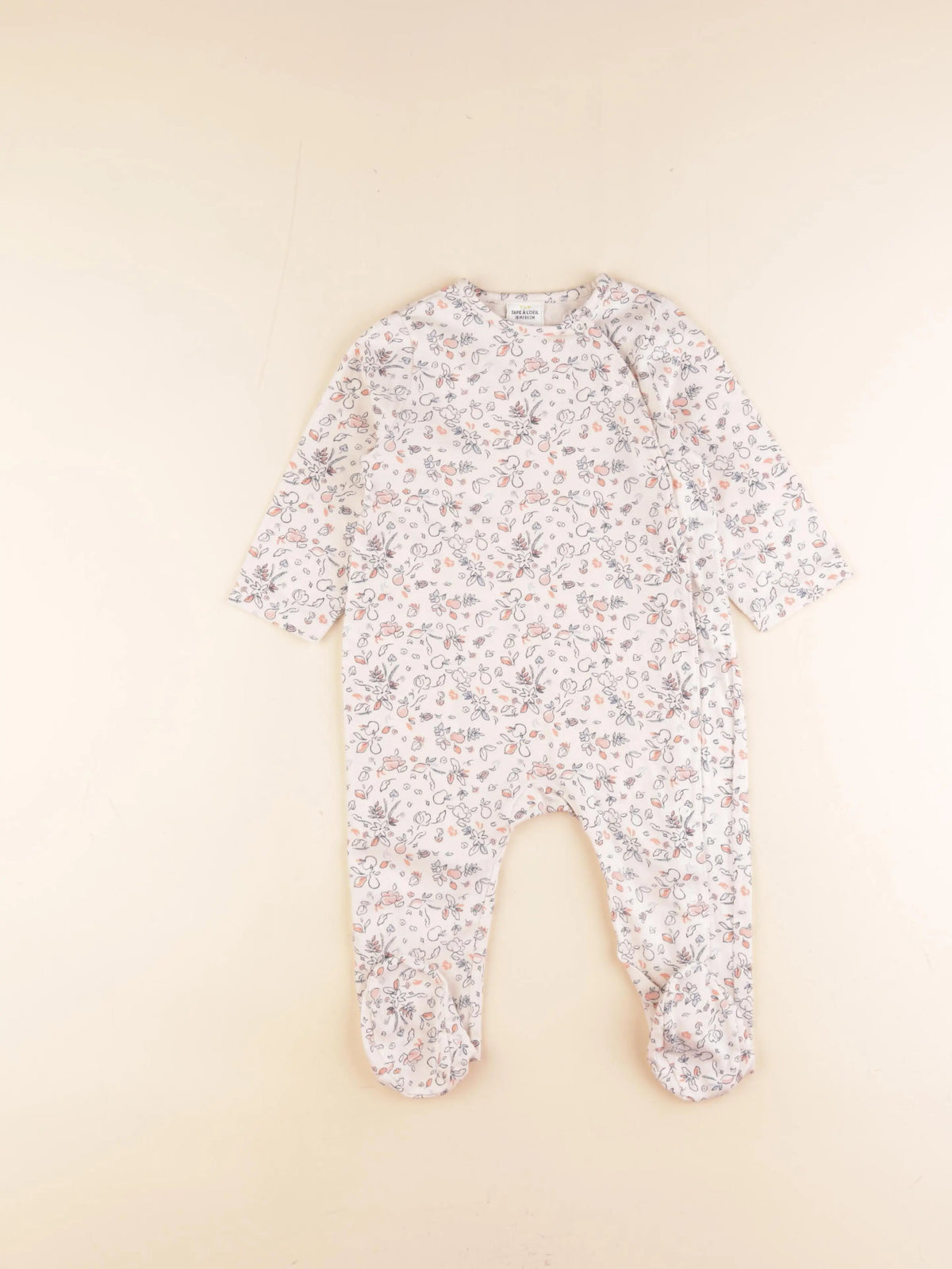 Tape à l'oeil - pyjama coton beige - 18 mois