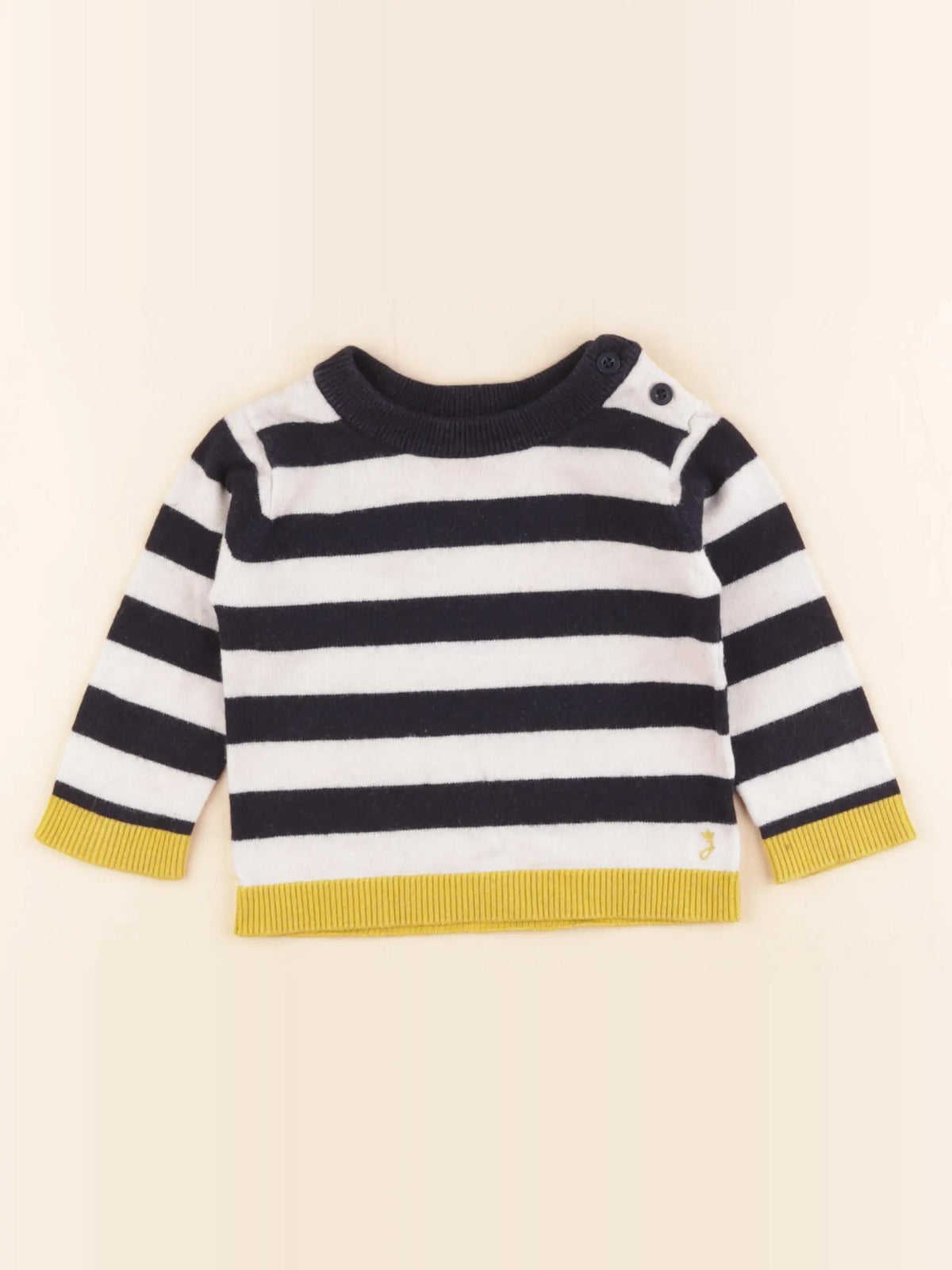 Jacadi - pull bleu, blanc - 12 mois