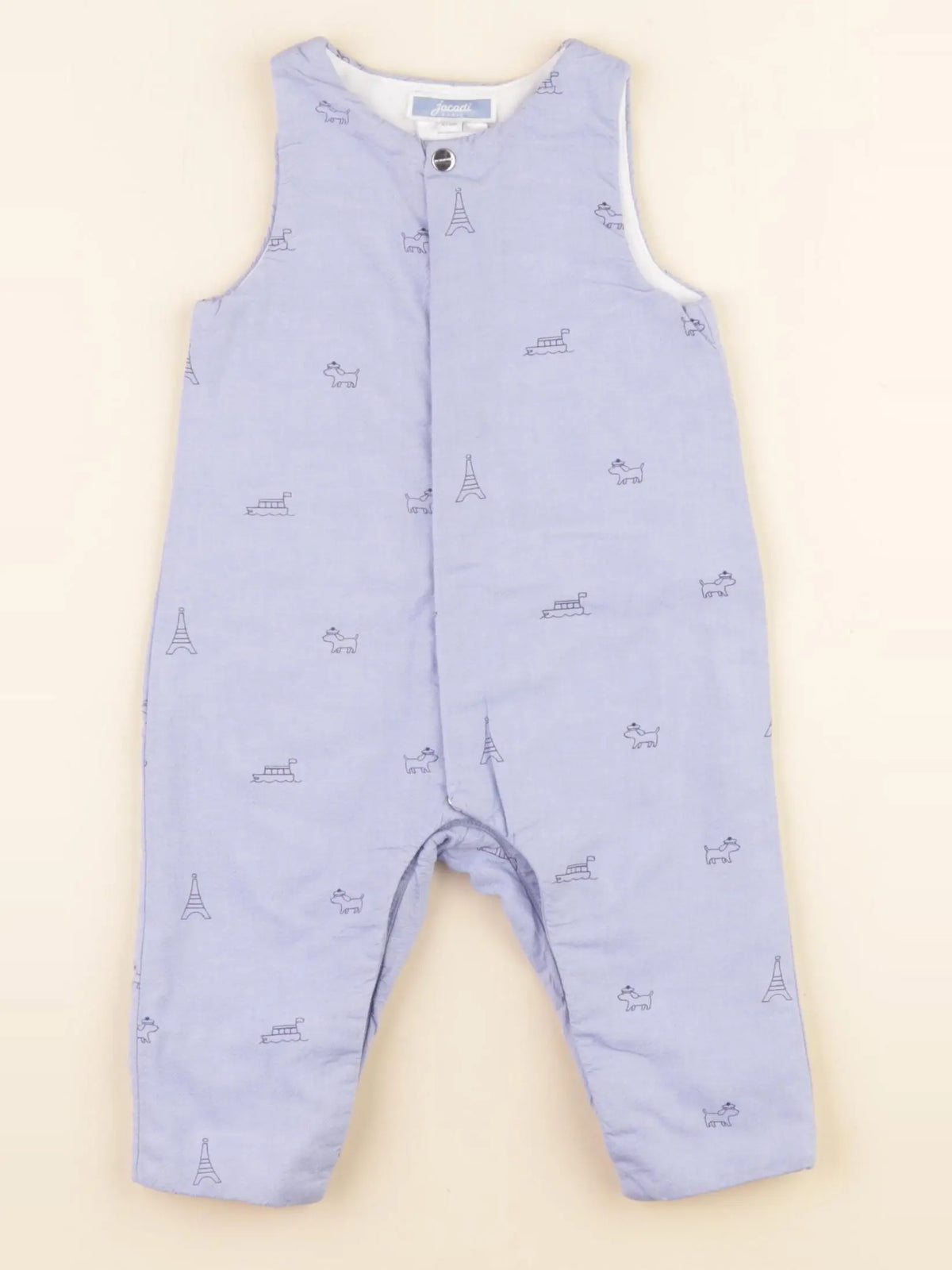 Jacadi - combinaison doublé bleu - 6 mois