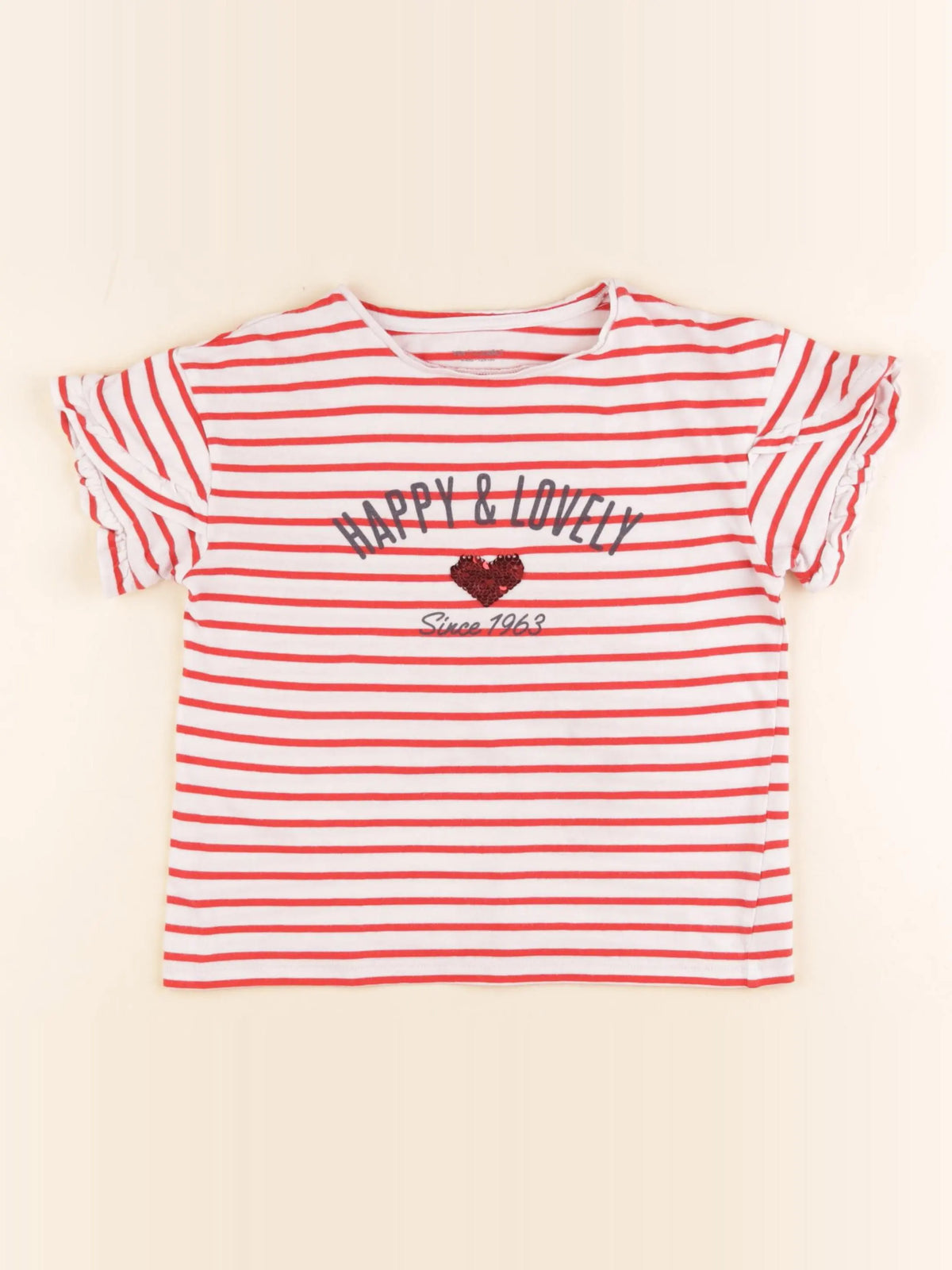 Vertbaudet - tee-shirt rouge - 8 ans