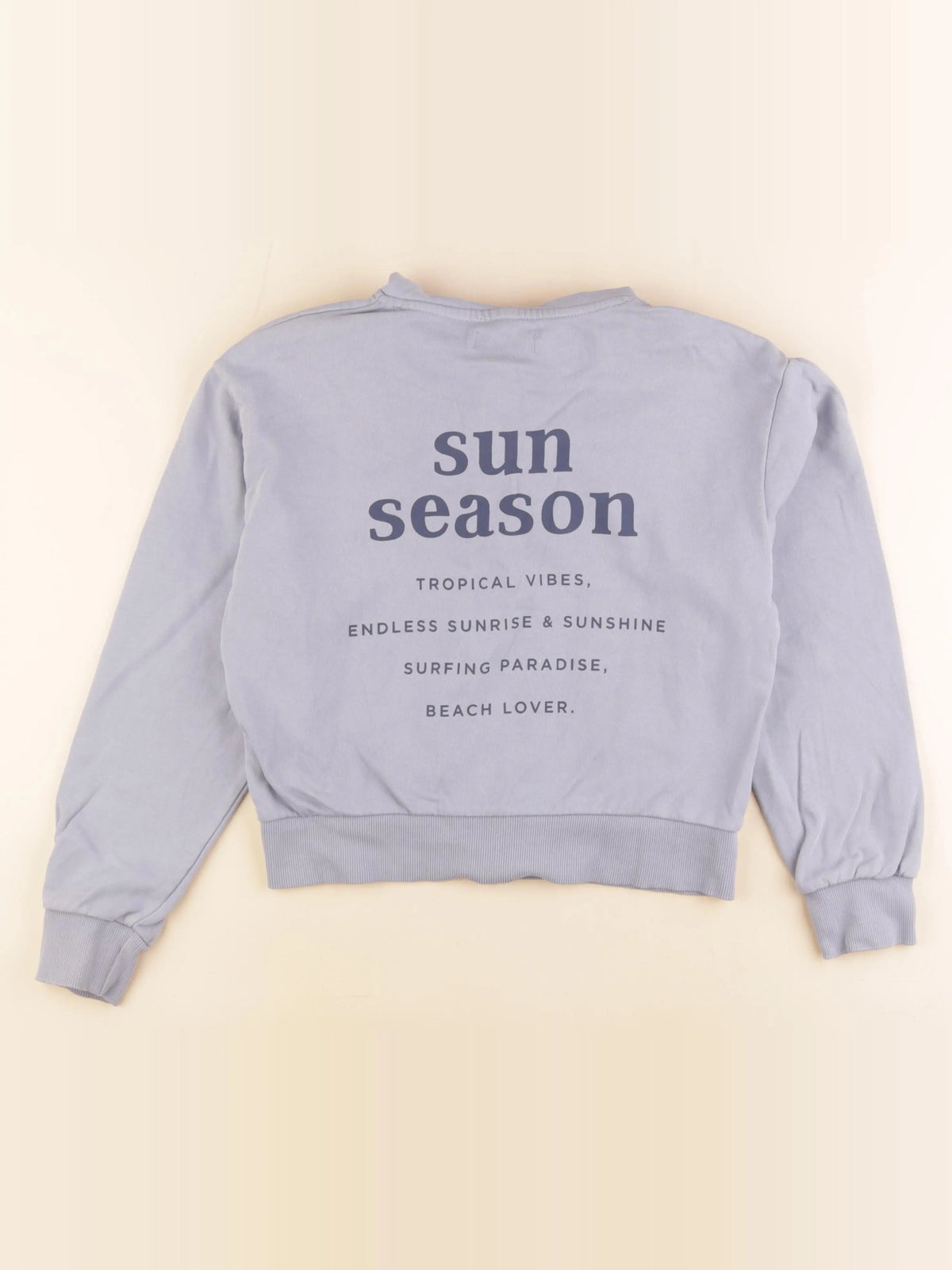 Mango - sweat imprimé au dos bleu - 11/12 ans