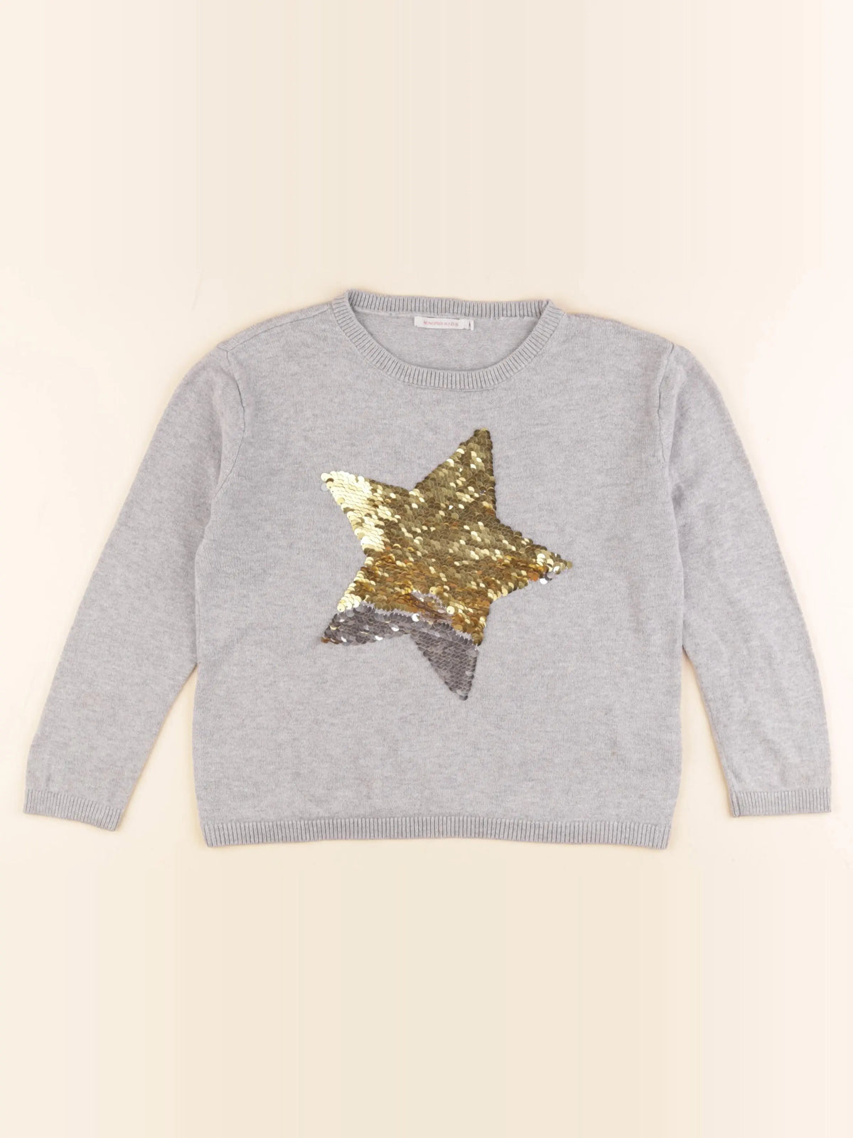 Monoprix - pull gris - 8 ans