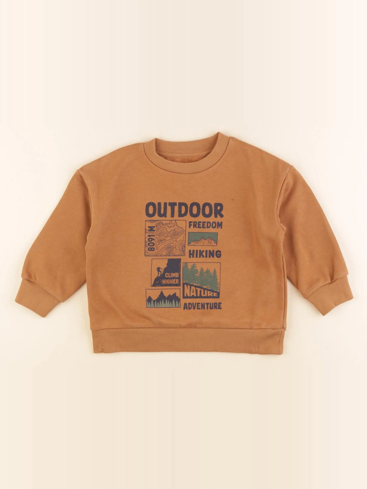 Vertbaudet - sweat marron - 3 ans
