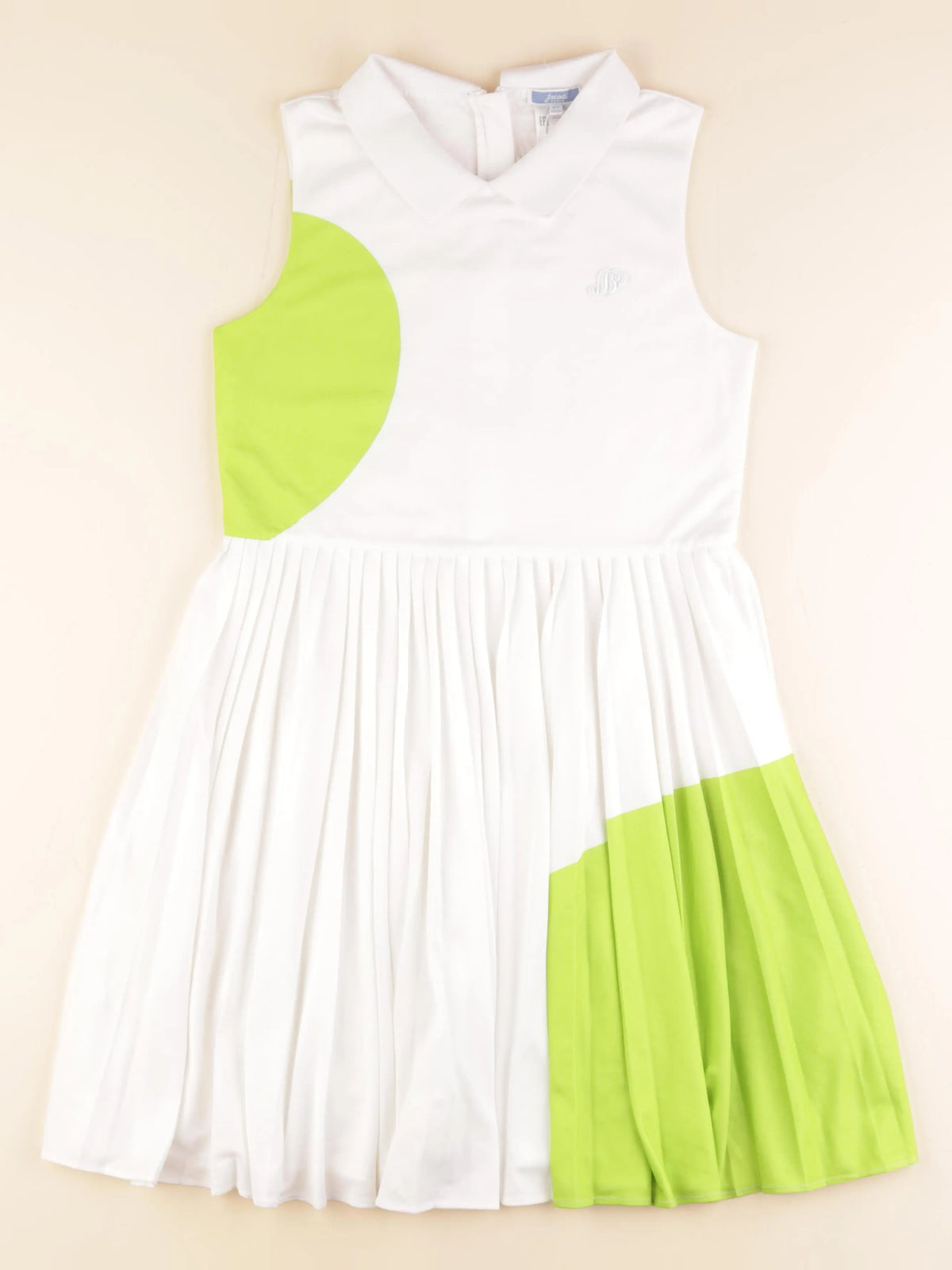 Jacadi - robe vert, blanc - 12 ans
