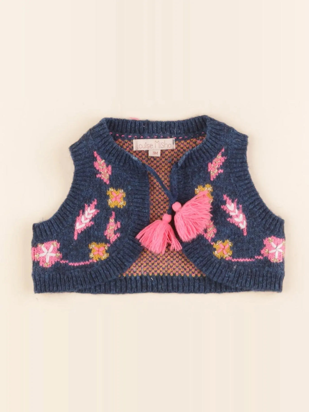 Louise Misha - gilet bleu - 3 mois
