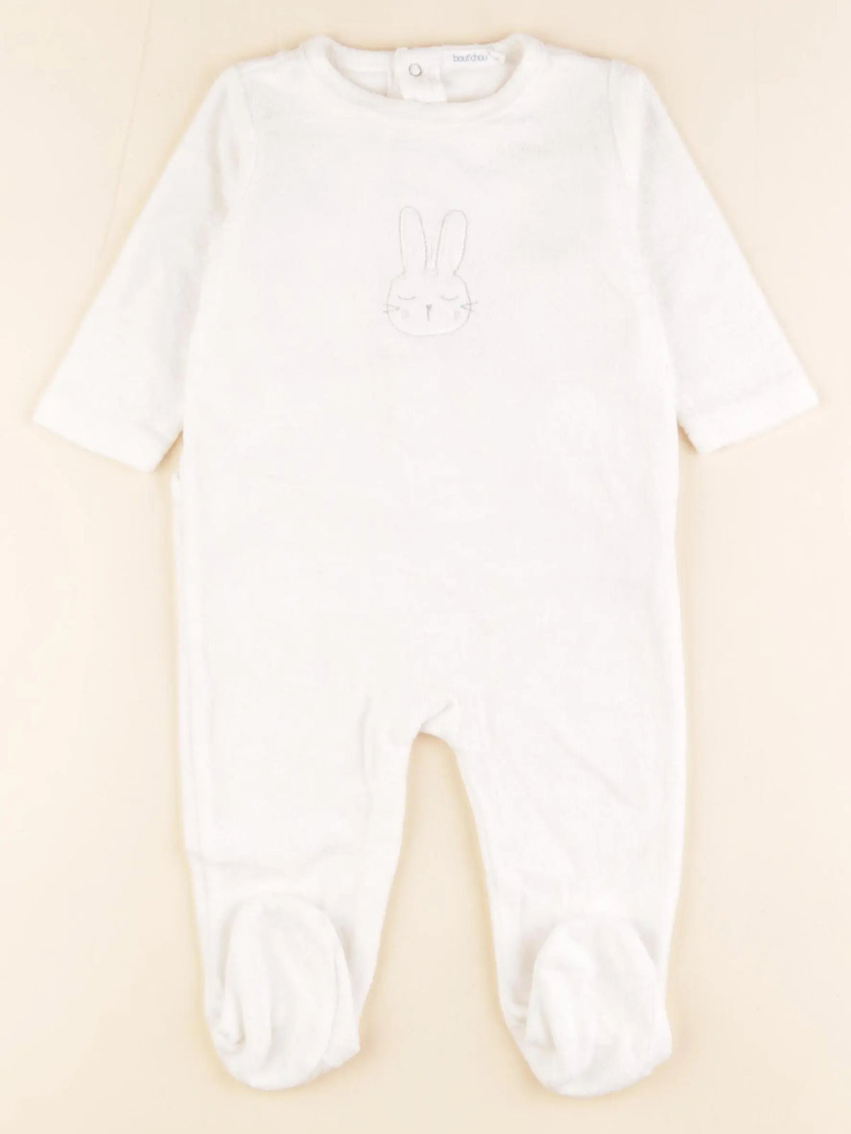 Boutchou - pyjama velours blanc - 9 mois