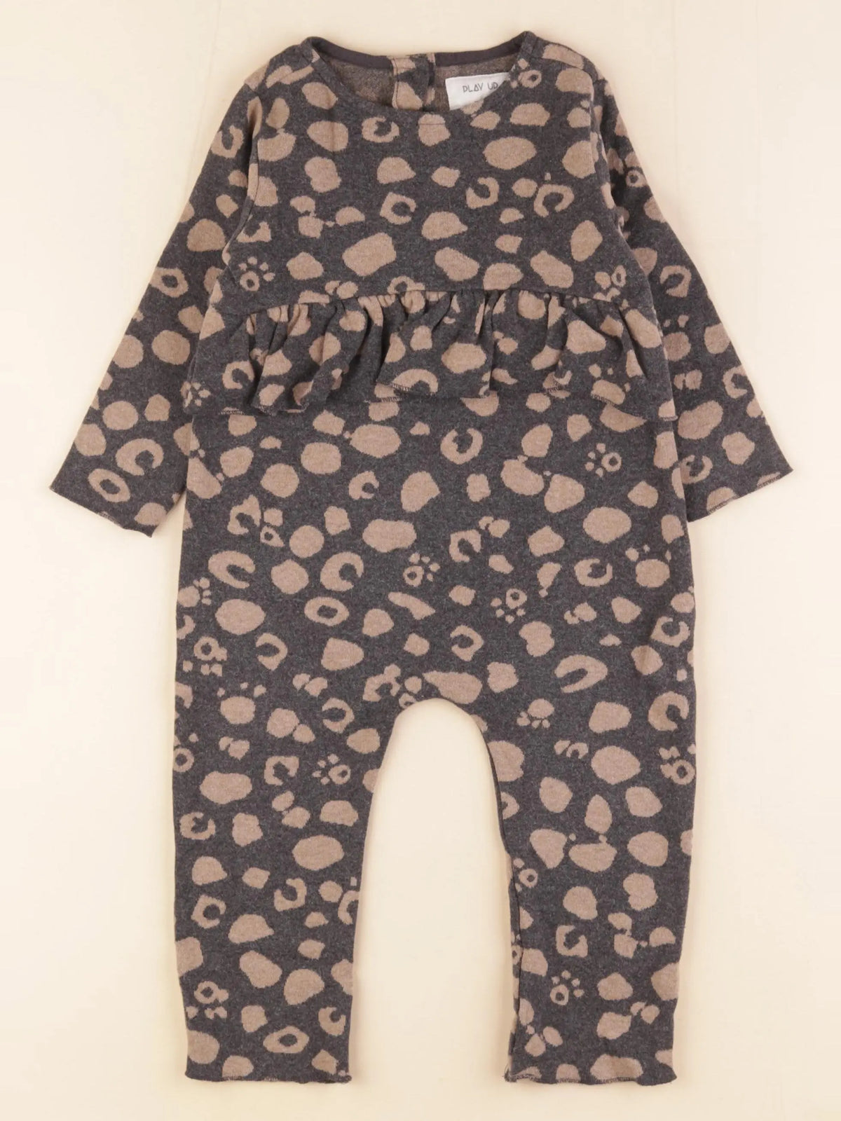 Play Up - combinaison coton marron, noir - 18 mois