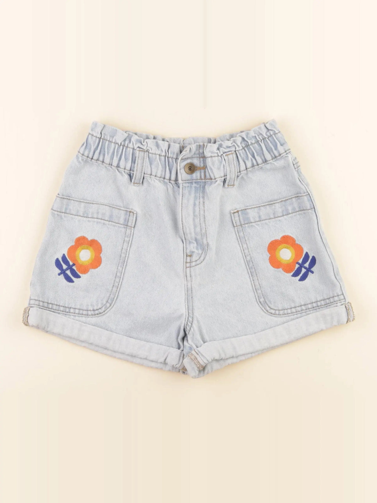 Monoprix - short bleu - 8 ans