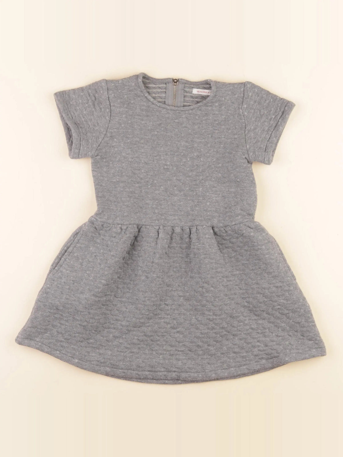 Monoprix - robe gris, argent - 3 ans