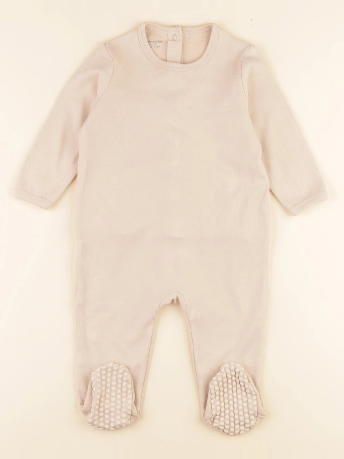 Vertbaudet - pyjama coton beige - 1 an