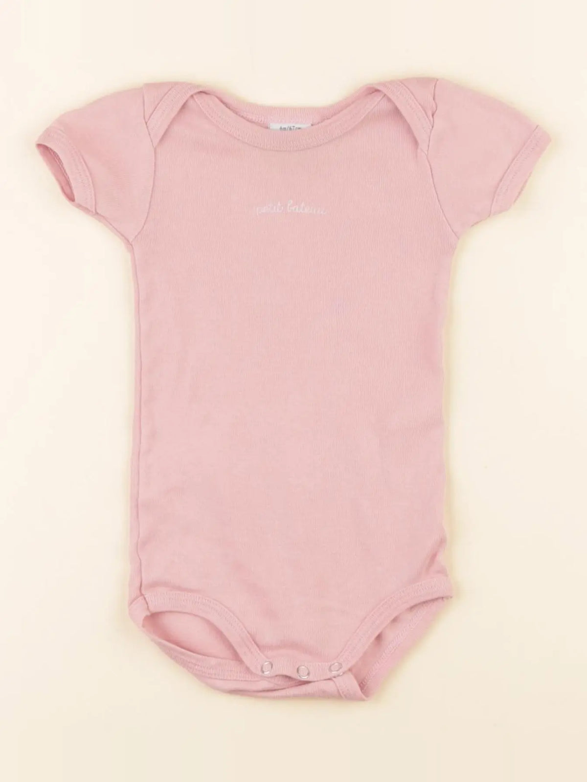 Petit Bateau - body rose - 6 mois