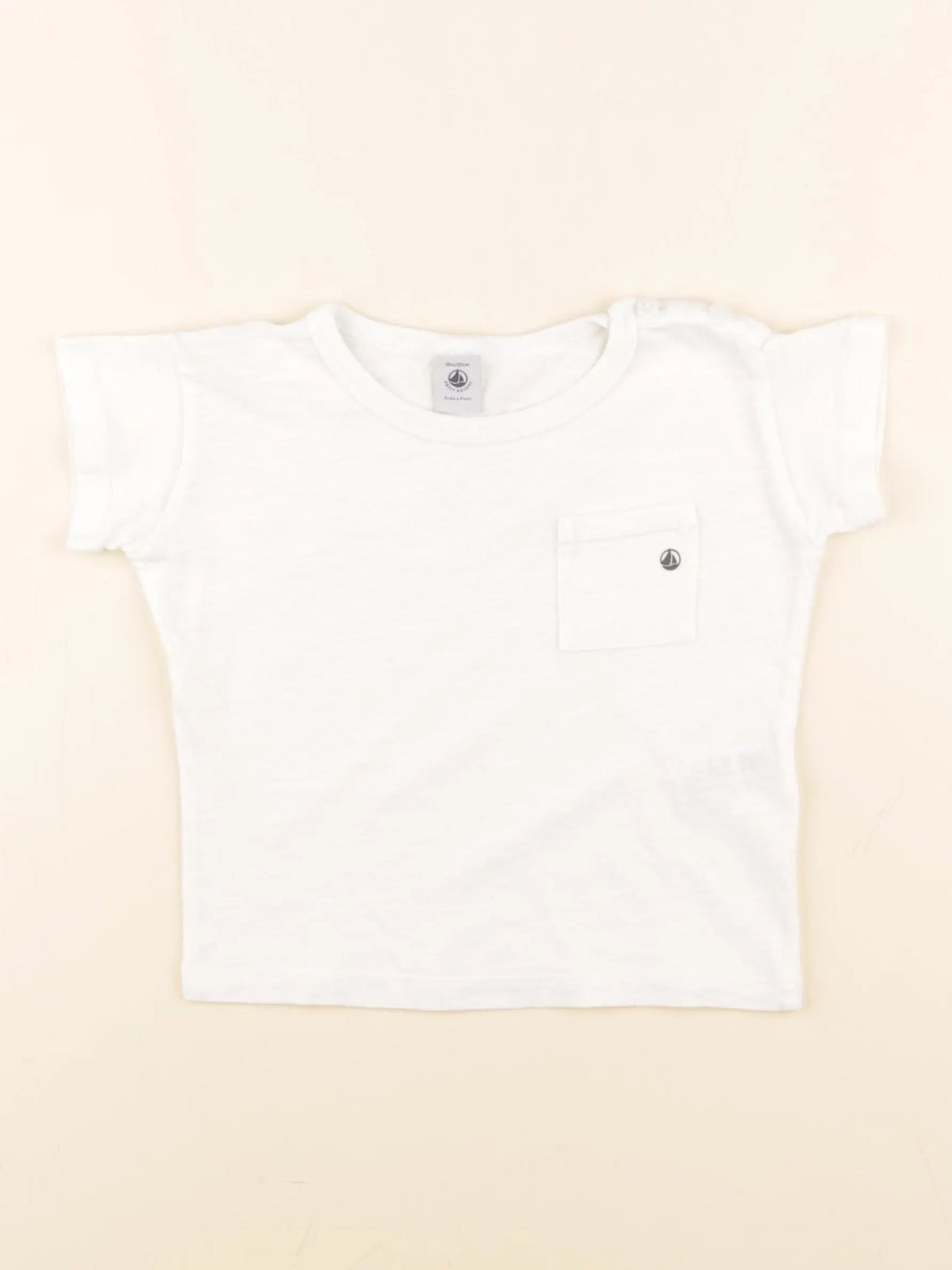 Petit Bateau - tee-shirt blanc - 18 mois