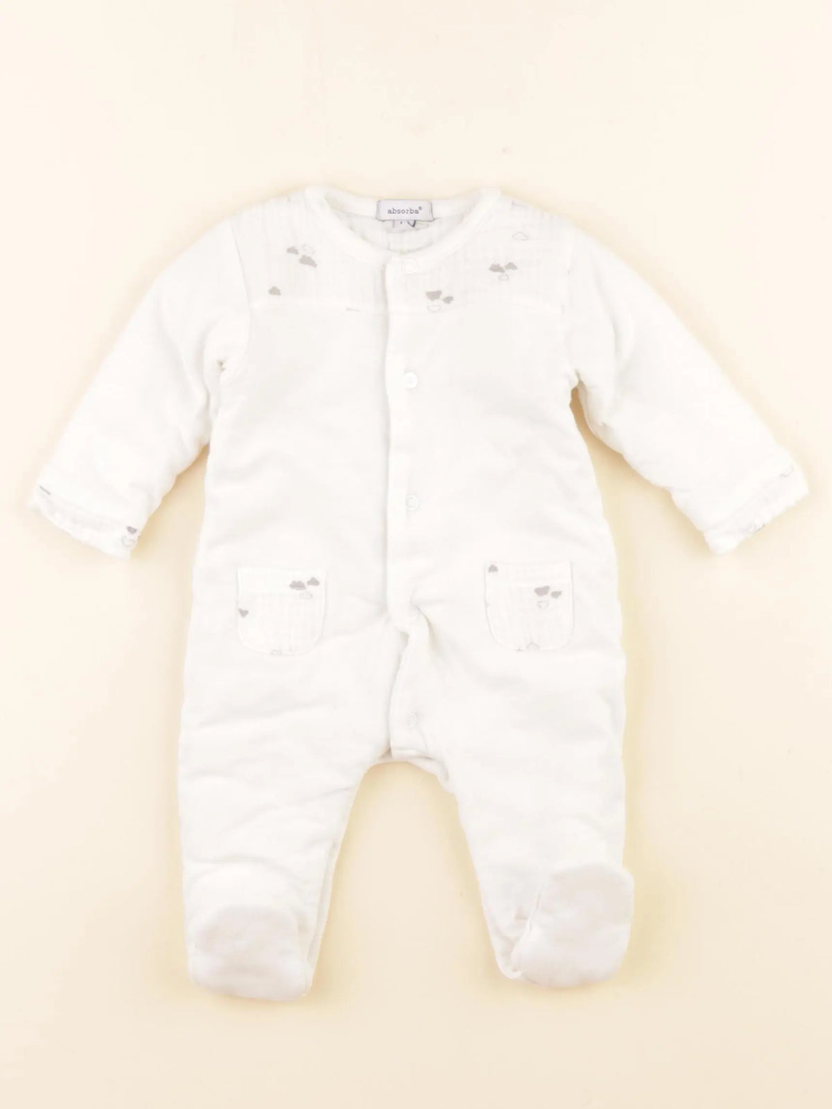 Absorba - pyjama coton blanc - 1 mois