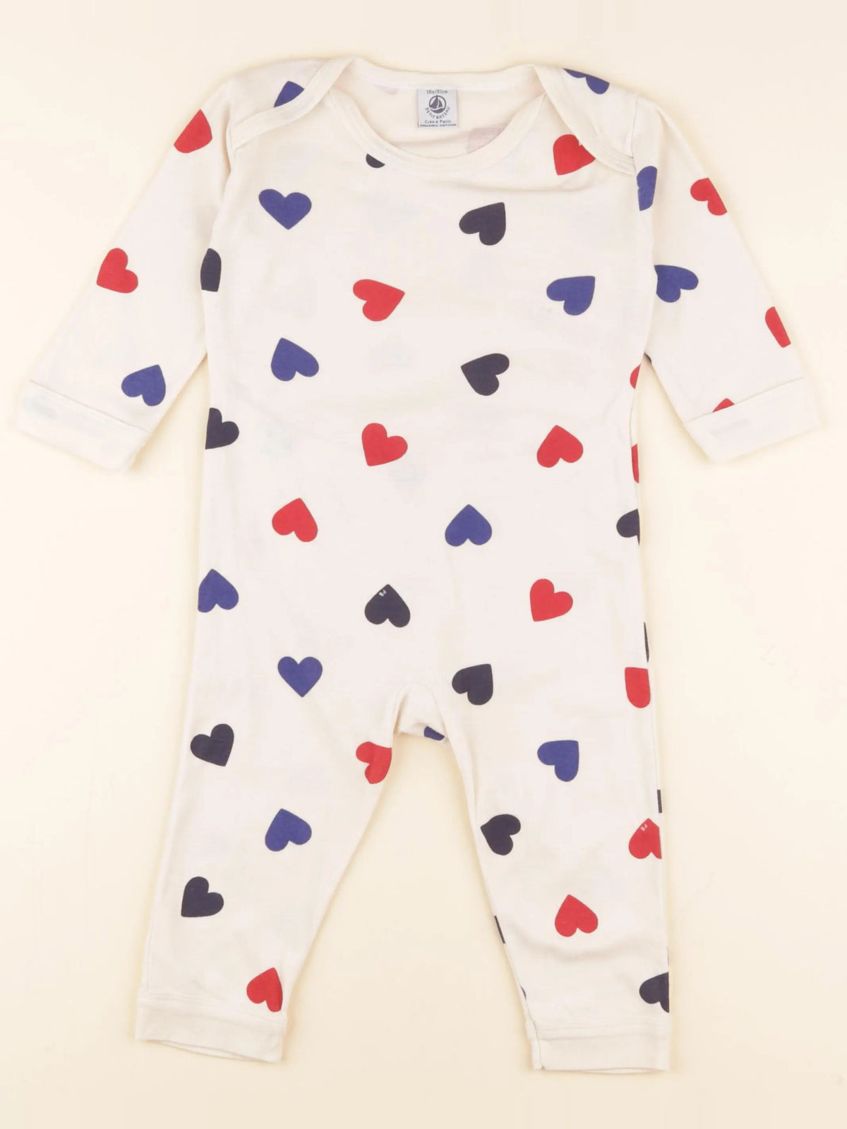 Petit Bateau - pyjama coton beige - 18 mois